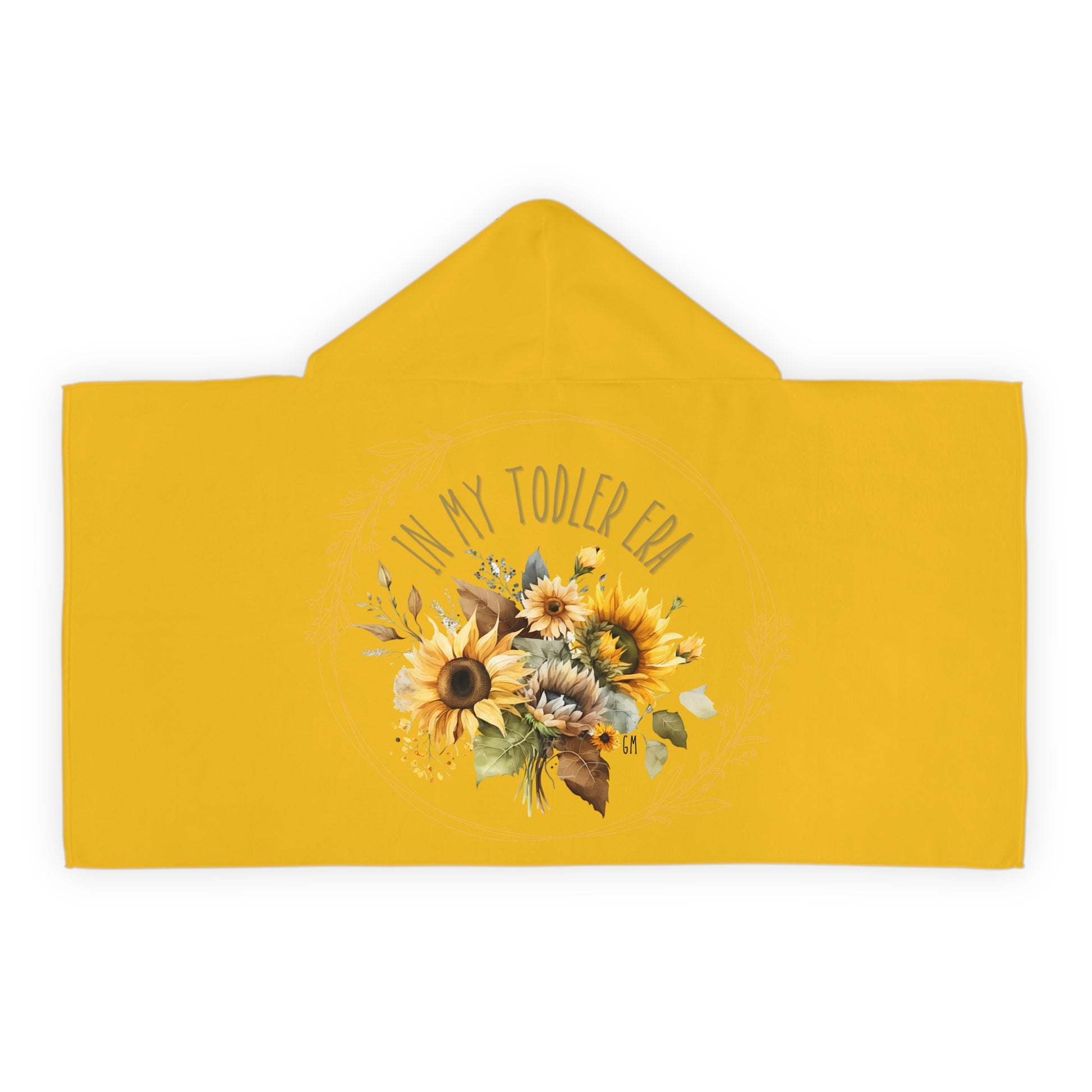 “In My Toddler Era” Sunflower Fleece Hooded Towel – Cozy, Cute & Boldly Blooming