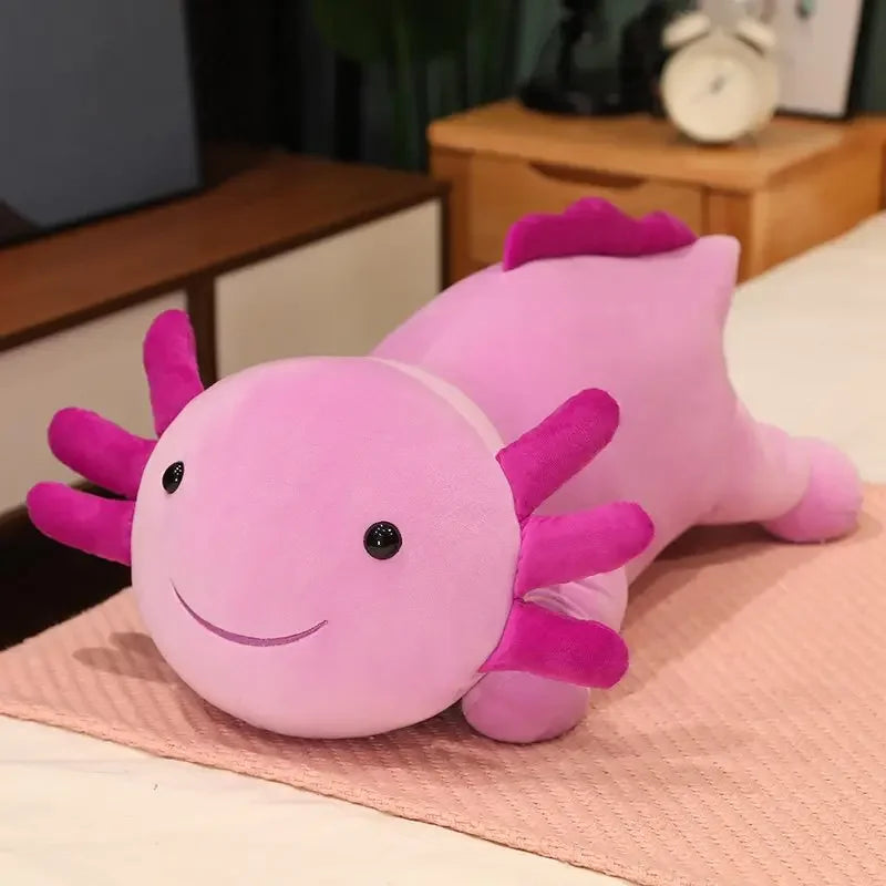 Axolotl Plush Pillow – 30cm Soft Salamander Toy in Pastel Colors