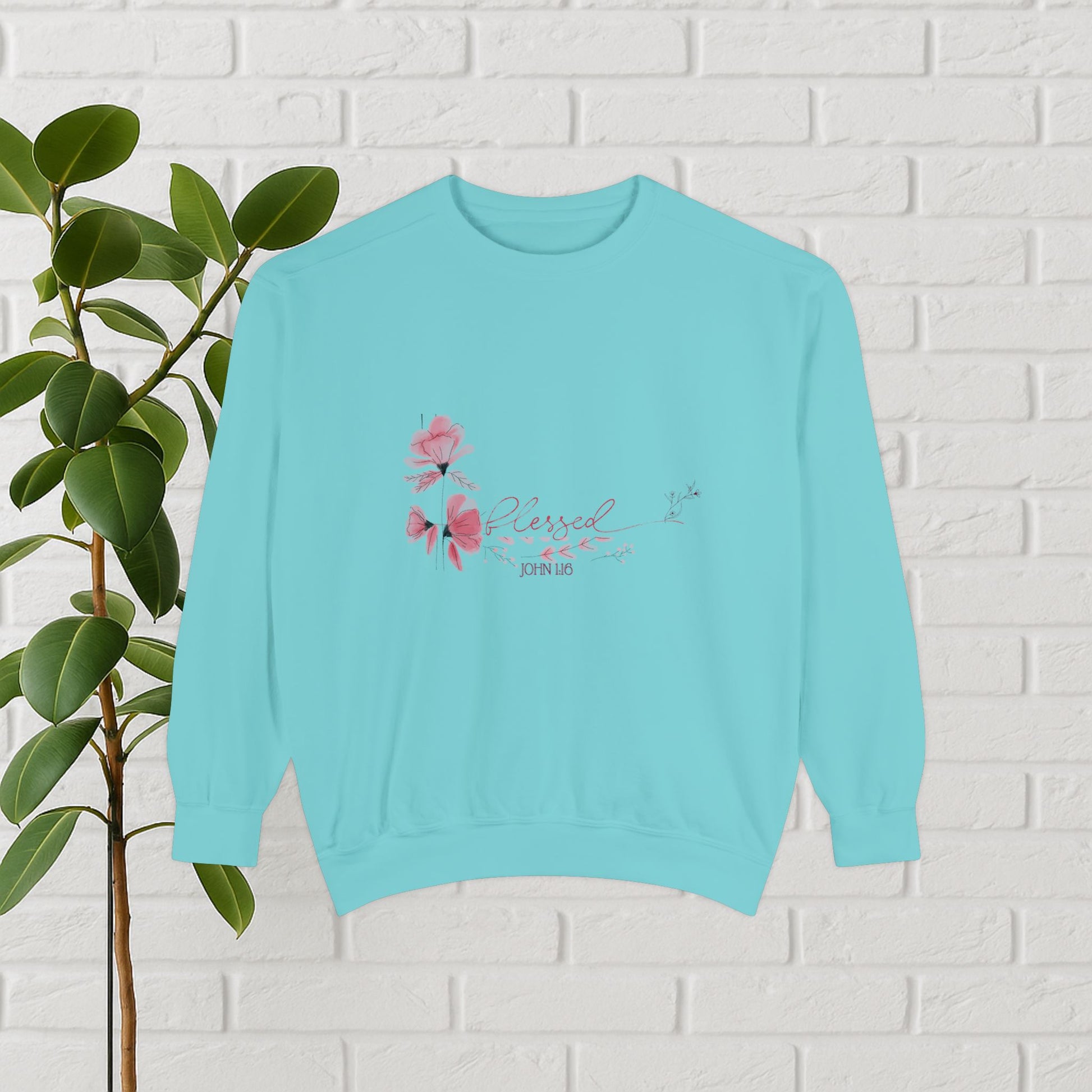 “Blessed” John 1:16 Sweatshirt – Grace in Every Thread