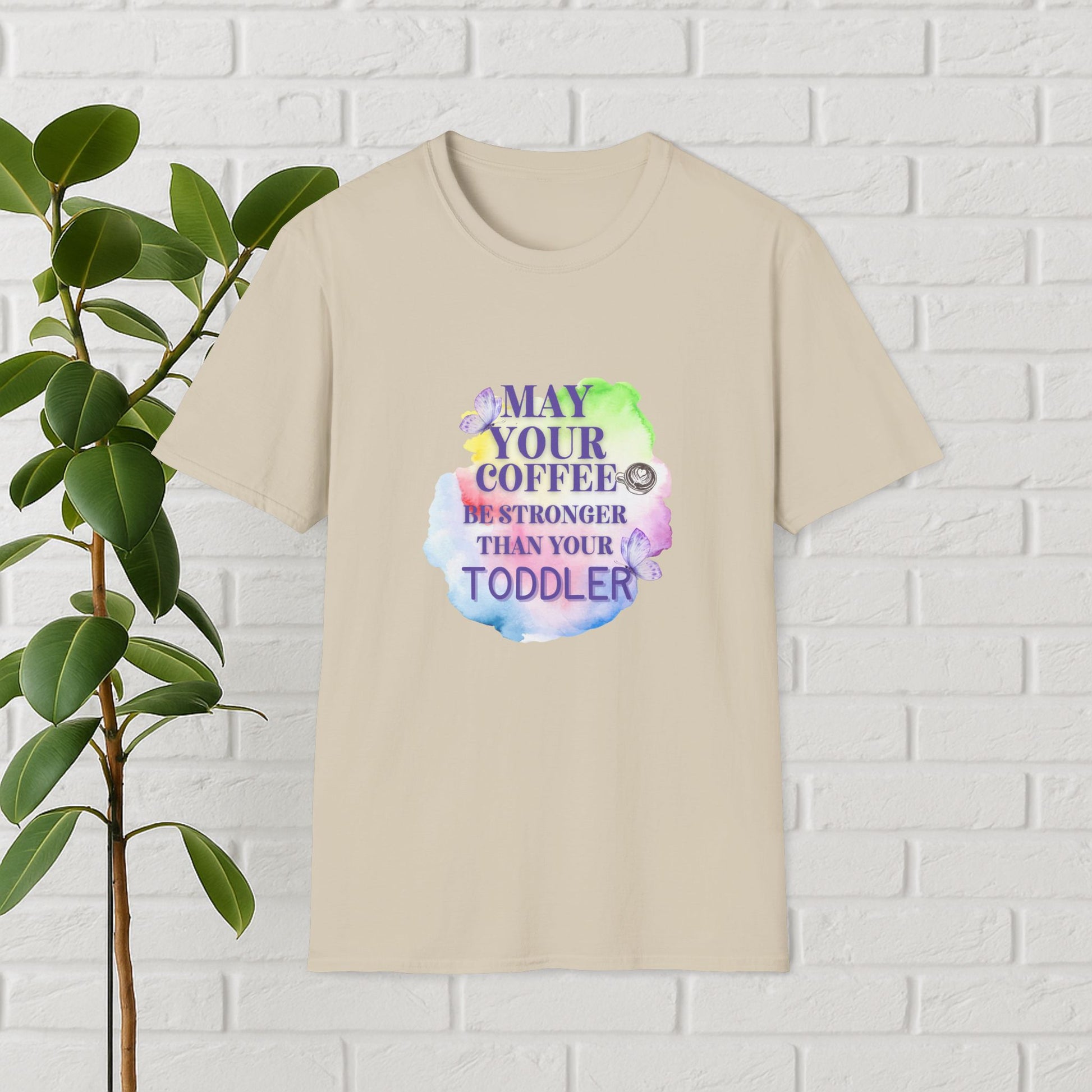 May Your Coffee Be Stronger – Watercolor Toddler Mom Tee
