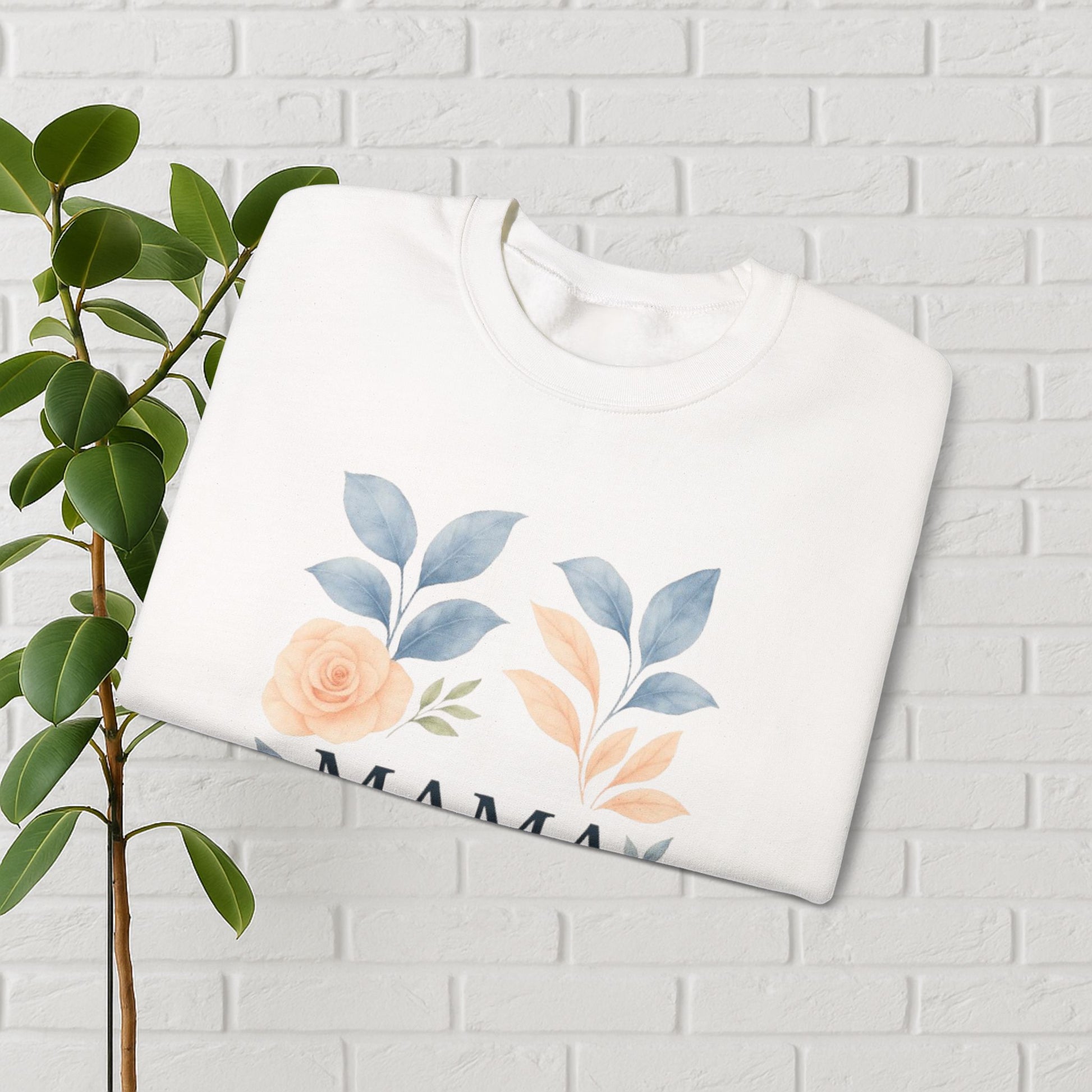 Gracefully Mama Floral Wreath Sweatshirt – Soft Neutrals