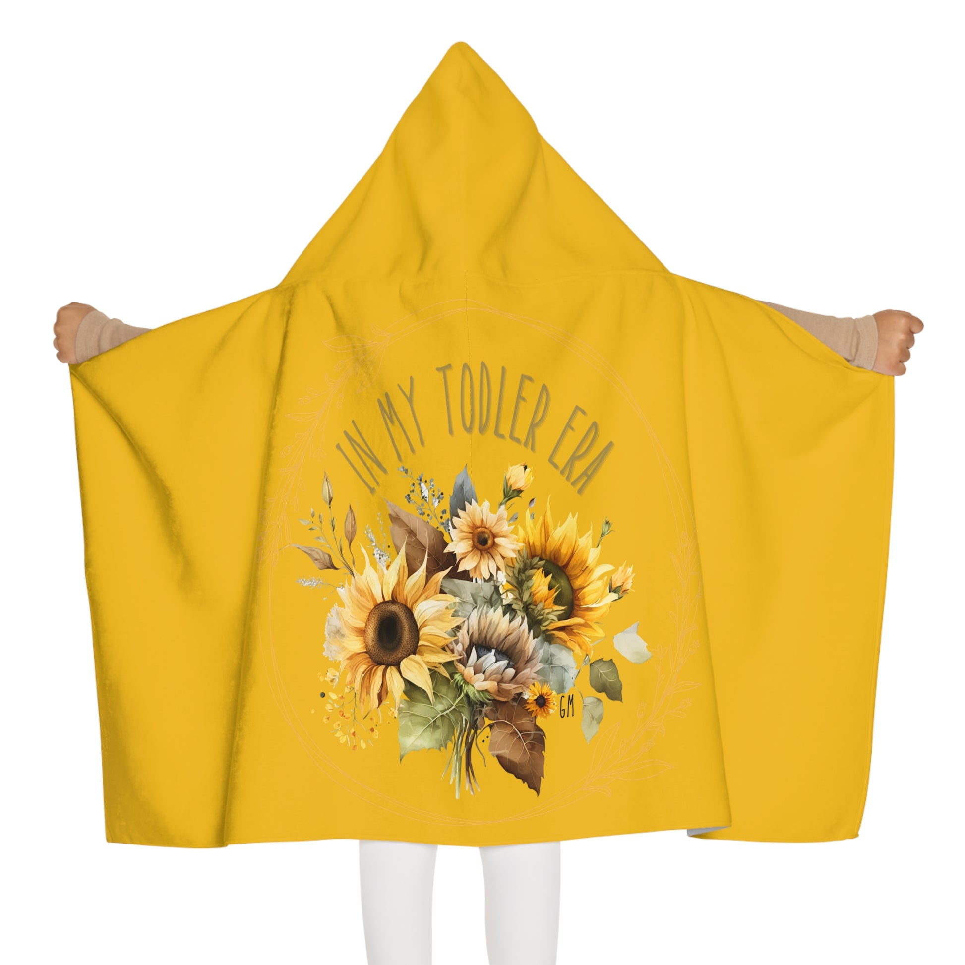 “In My Toddler Era” Sunflower Fleece Hooded Towel – Cozy, Cute & Boldly Blooming