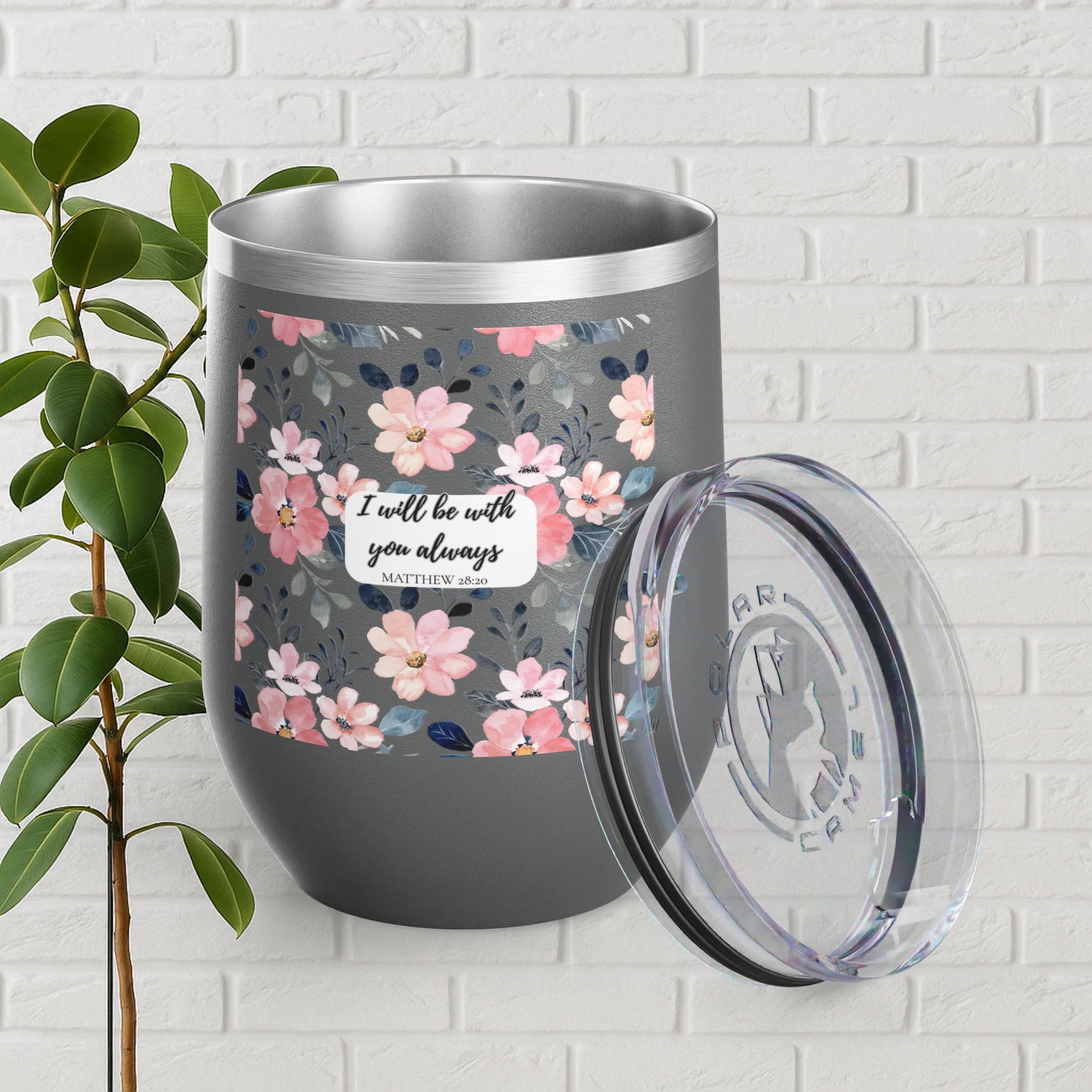 “Faith in Bloom” Mini Tumbler – Matthew 28:20 Scripture Cup