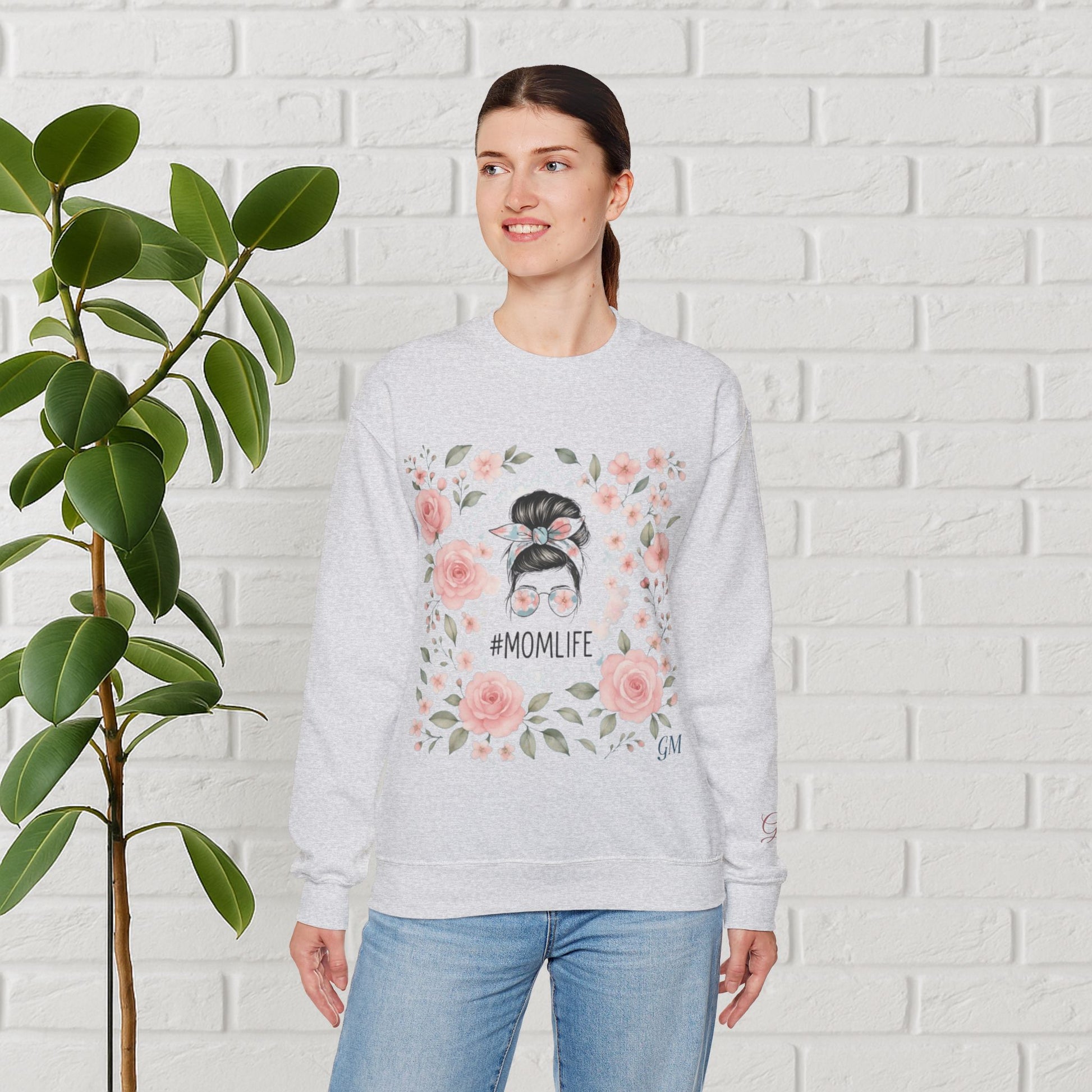 Messy Bun & Grace: #MomLife Floral Sweatshirt