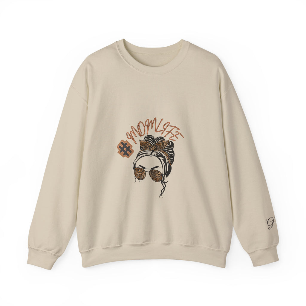 #MomLife Leopard Print Graphic Sweatshirt – Fierce & Cozy Edition
