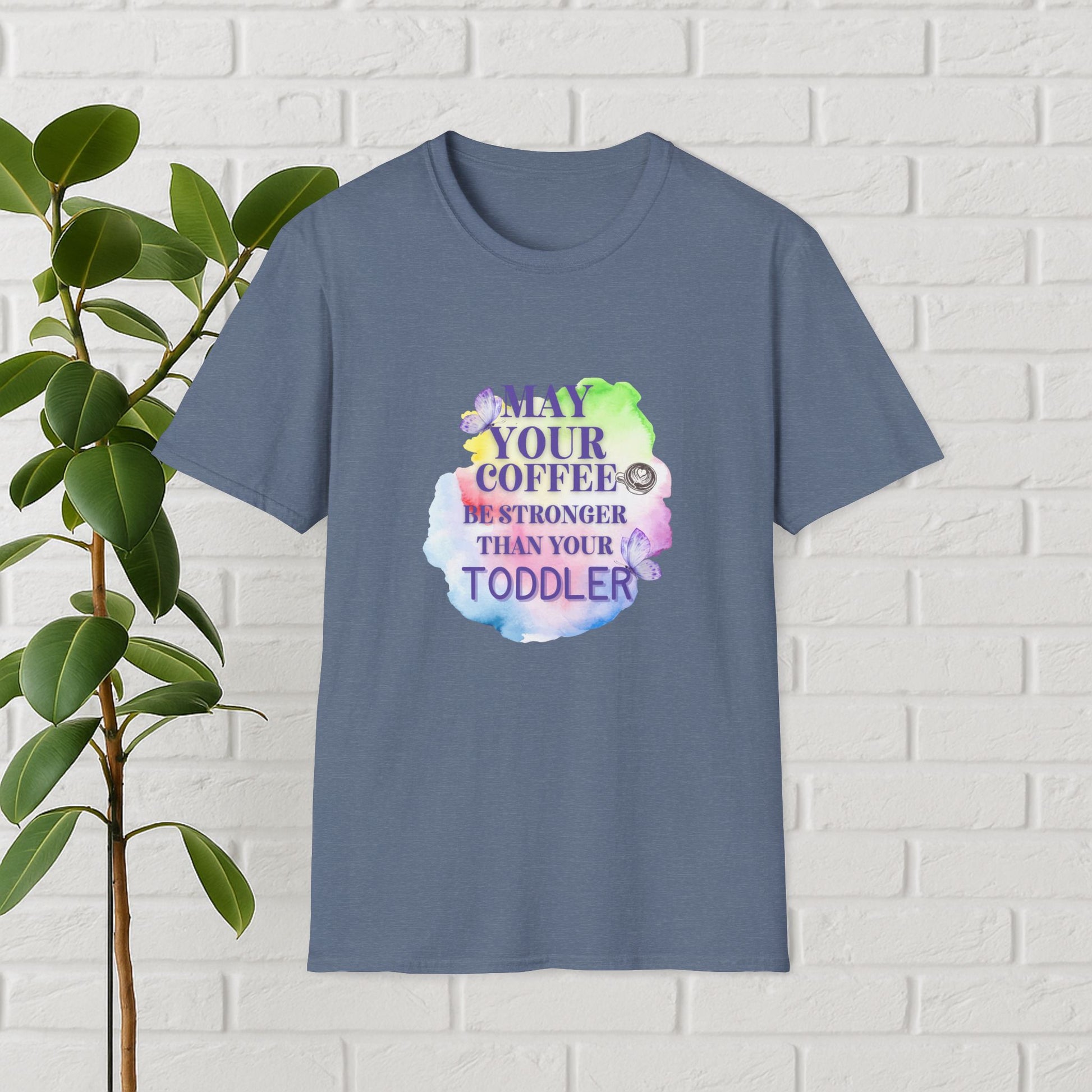 May Your Coffee Be Stronger – Watercolor Toddler Mom Tee