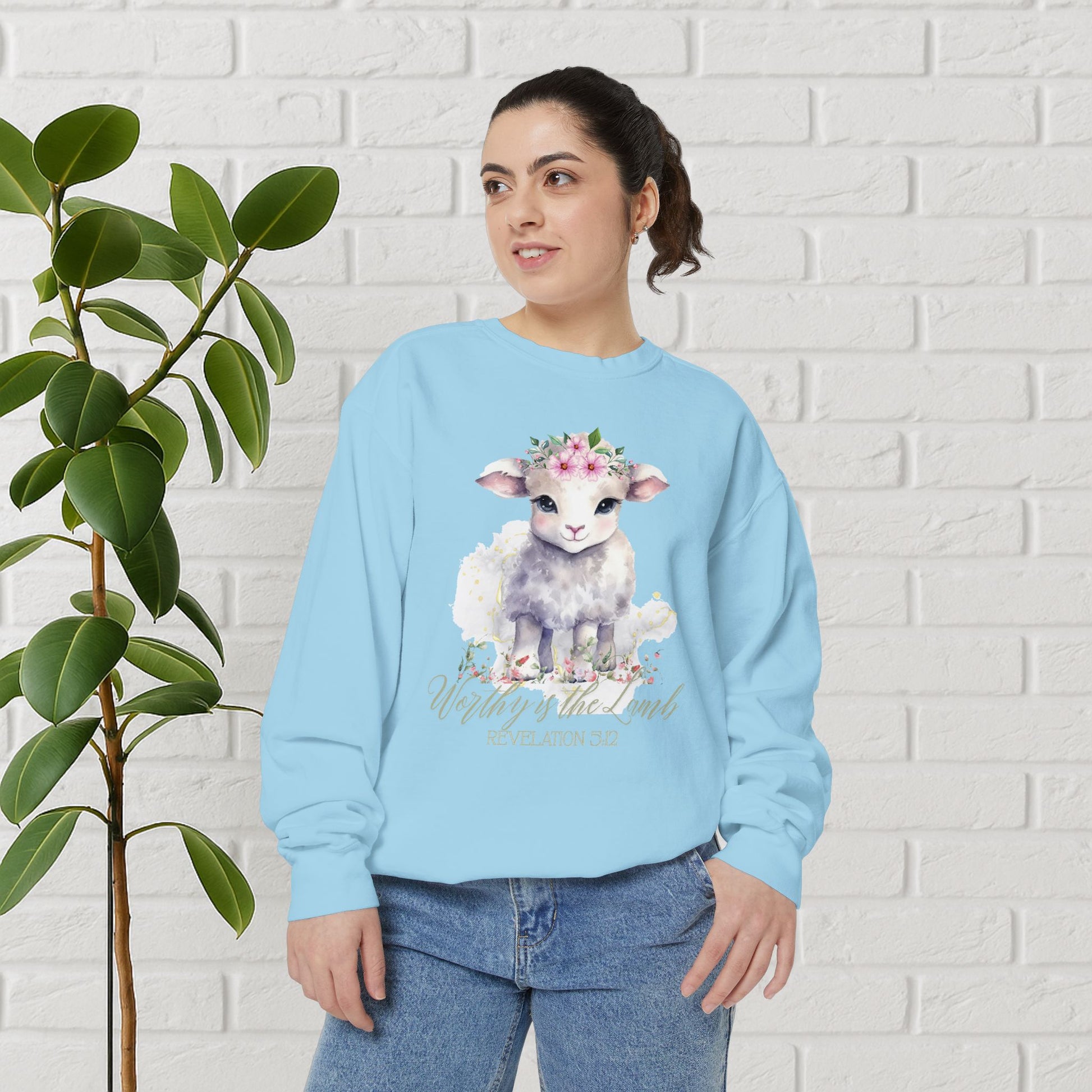 “Worthy Is the Lamb” Revelation 5:12 Christian Sweatshirt