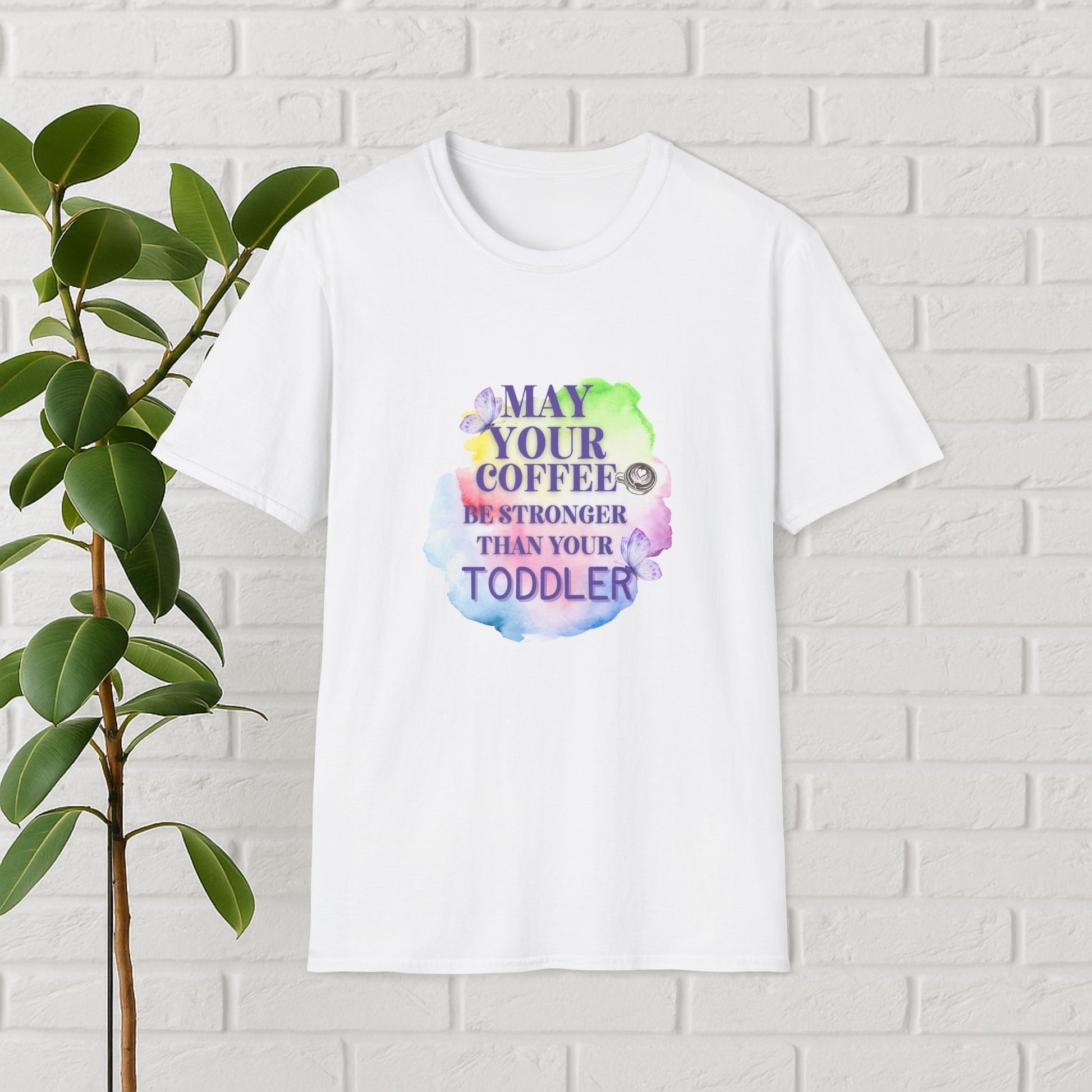 May Your Coffee Be Stronger – Watercolor Toddler Mom Tee