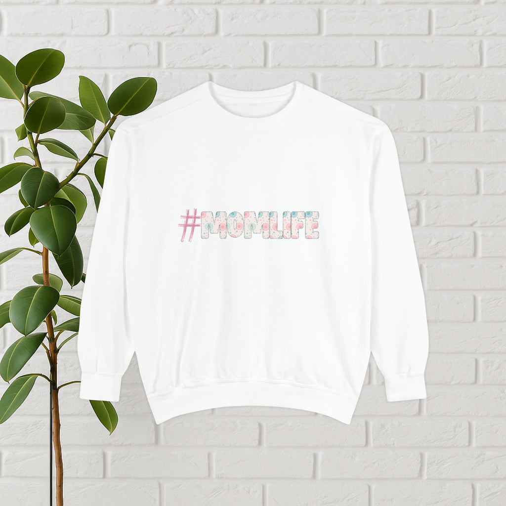 #MOMLIFE Floral Print Sweatshirt – Cute & Comfy Mom Vibes