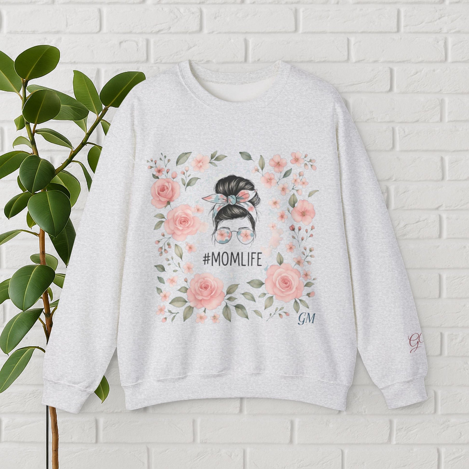 Messy Bun & Grace: #MomLife Floral Sweatshirt