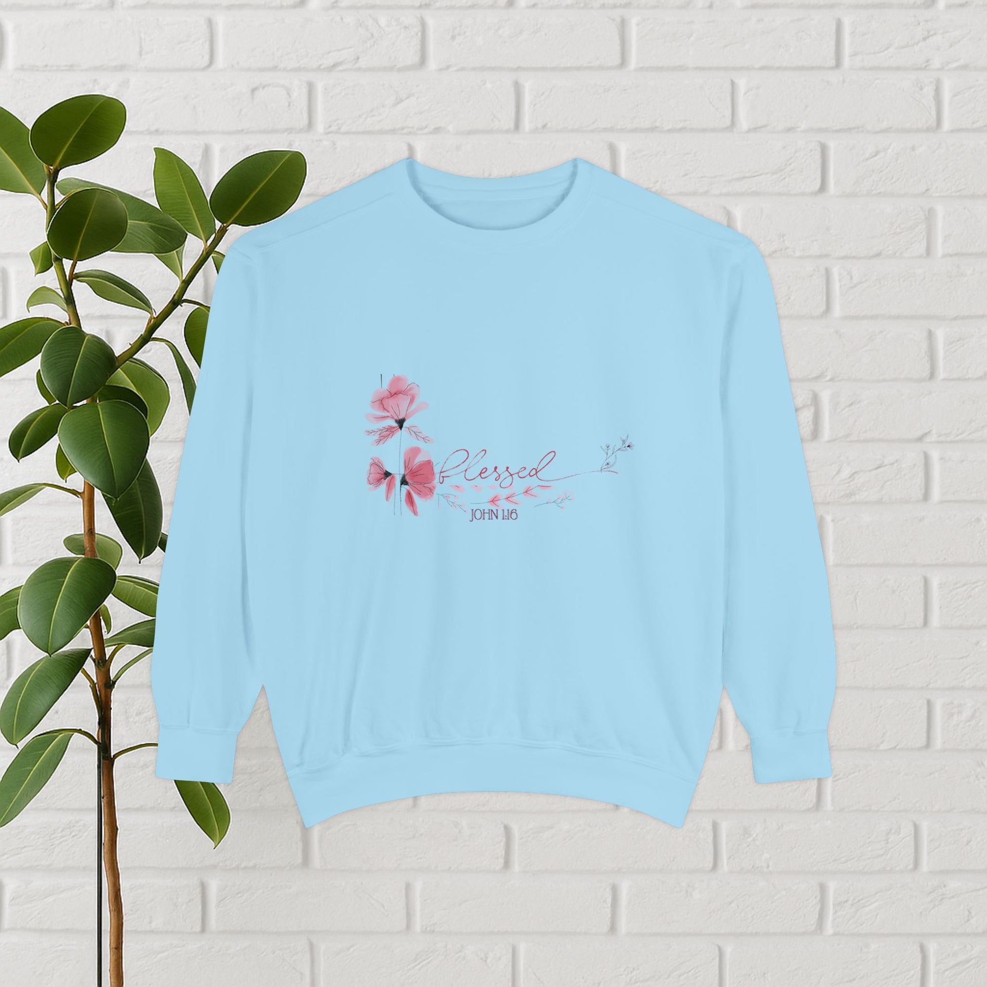 “Blessed” John 1:16 Sweatshirt – Grace in Every Thread