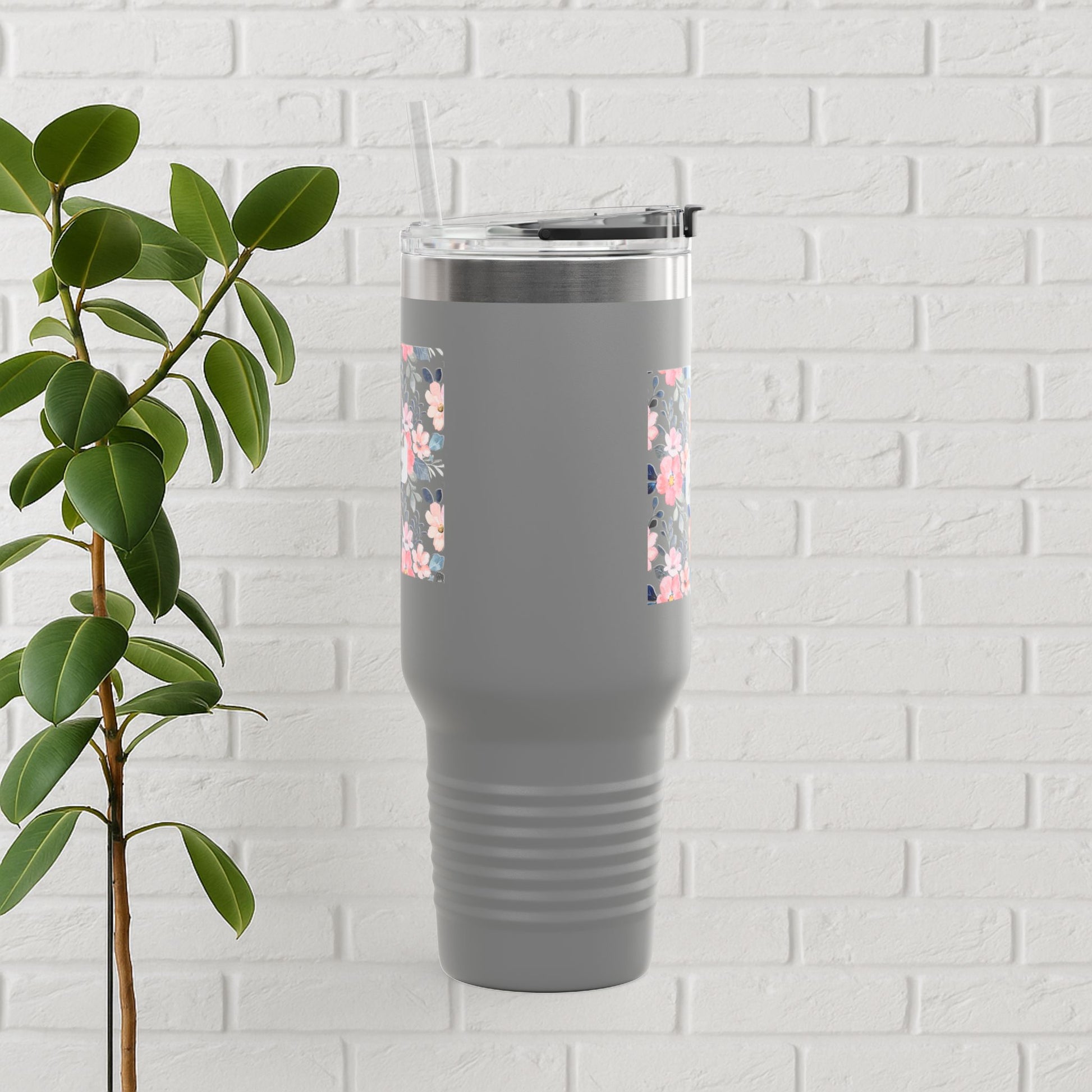 “Faith in Bloom” Floral Scripture Tumbler – Matthew 28:20