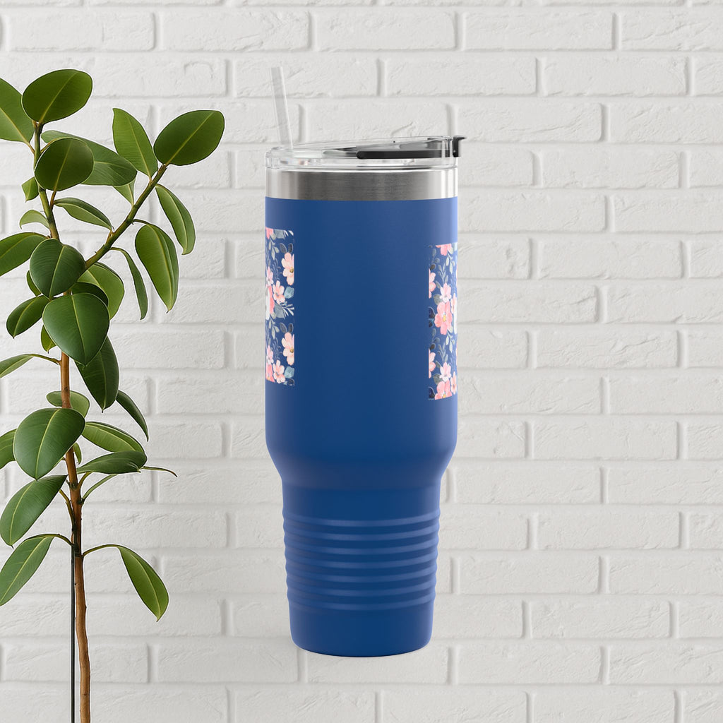 “Faith in Bloom” Floral Scripture Tumbler – Matthew 28:20