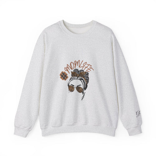 #MomLife Leopard Print Graphic Sweatshirt – Fierce & Cozy Edition