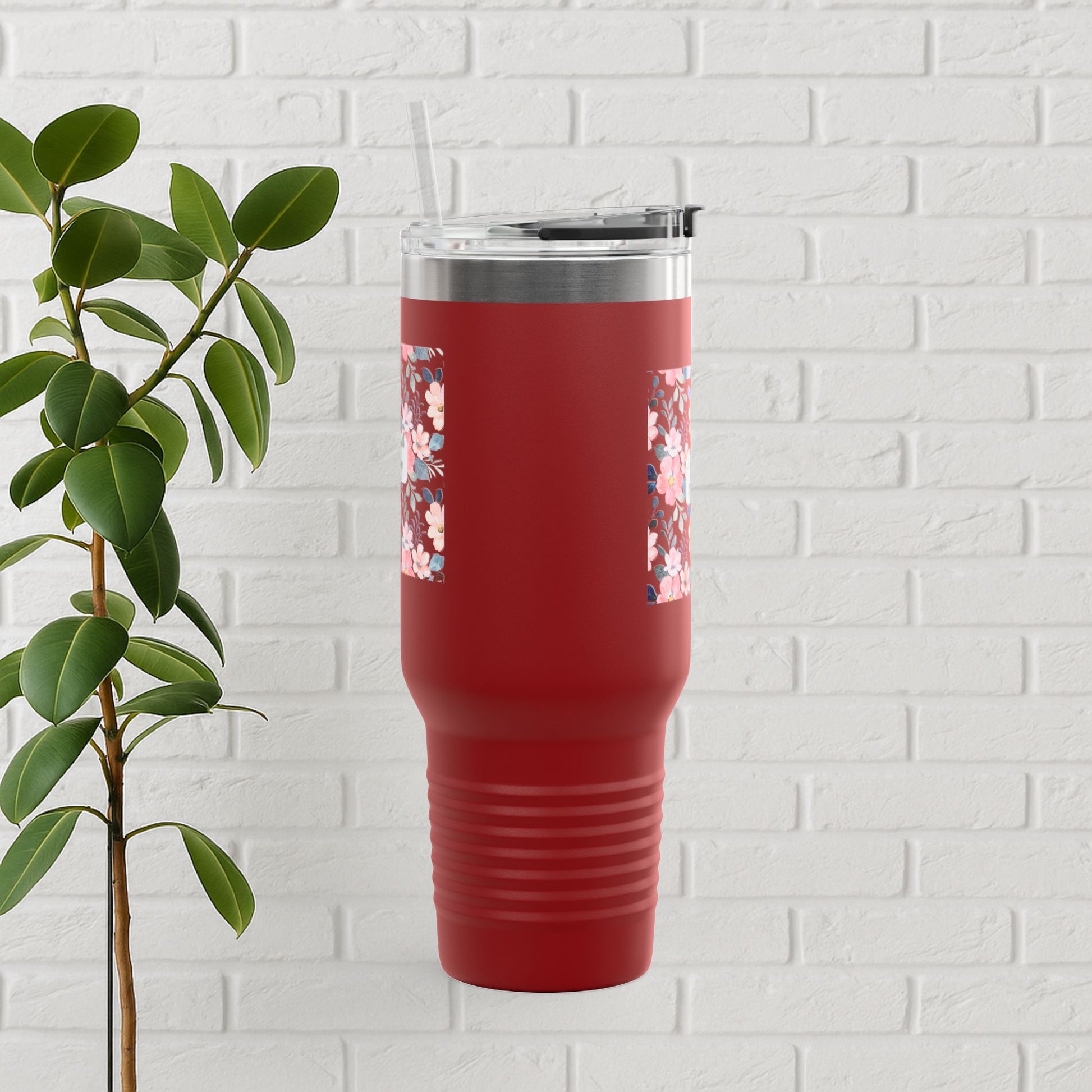 “Faith in Bloom” Floral Scripture Tumbler – Matthew 28:20