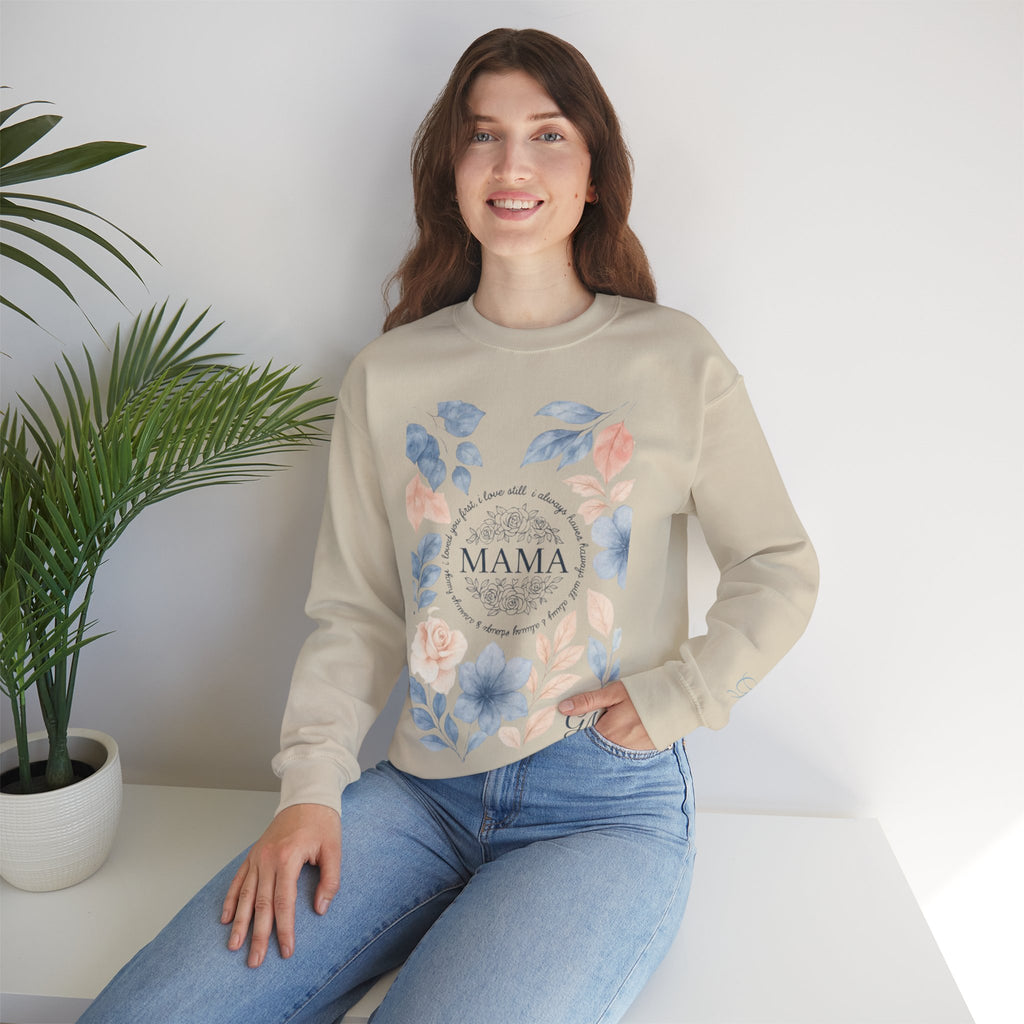 Crowned in Grace: Floral Faith Mama Sweatshirt