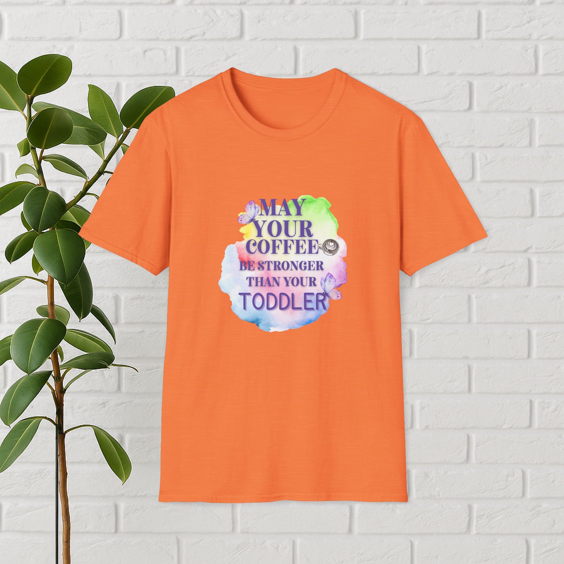 May Your Coffee Be Stronger – Watercolor Toddler Mom Tee