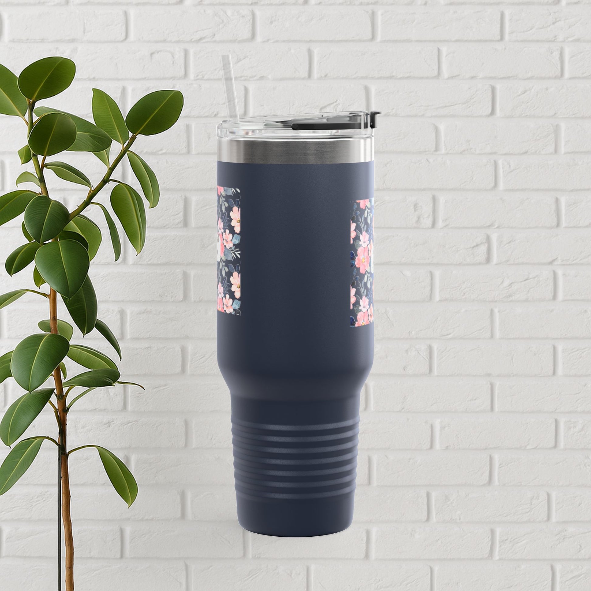 “Faith in Bloom” Floral Scripture Tumbler – Matthew 28:20