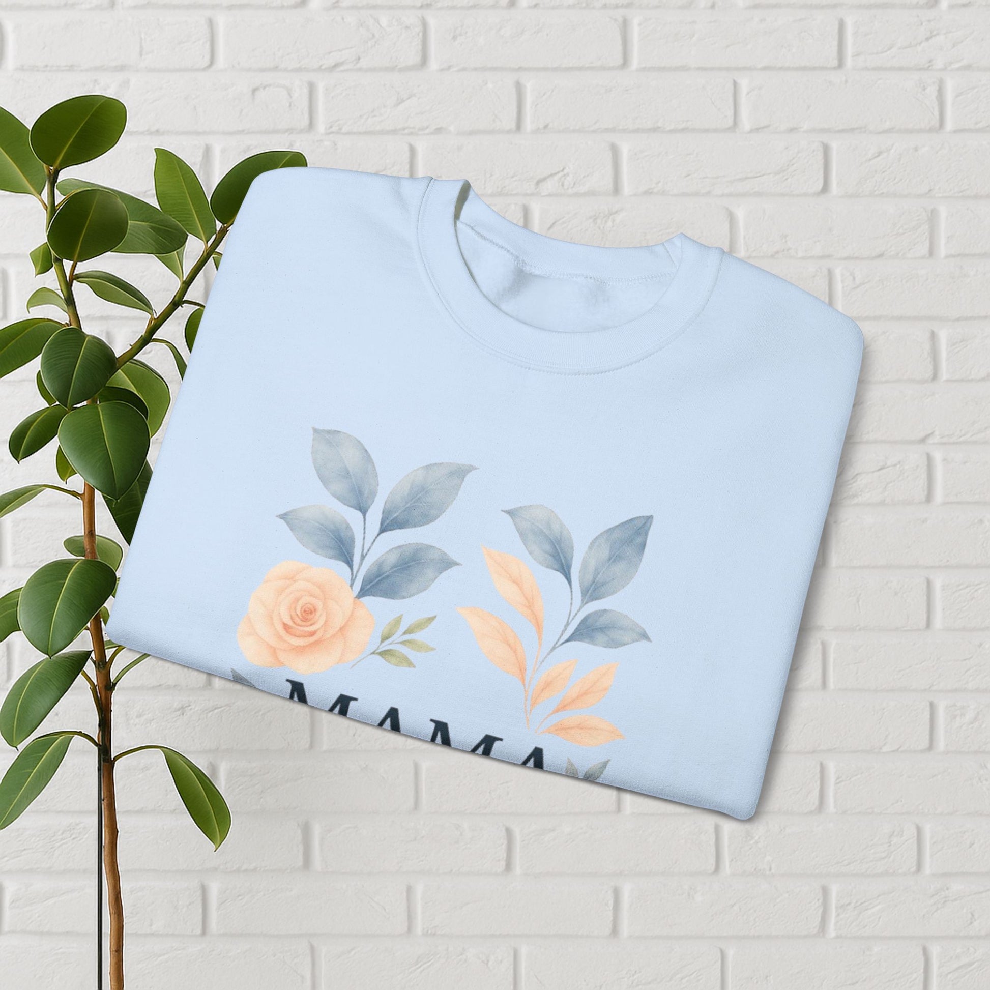 Gracefully Mama Floral Wreath Sweatshirt – Soft Neutrals