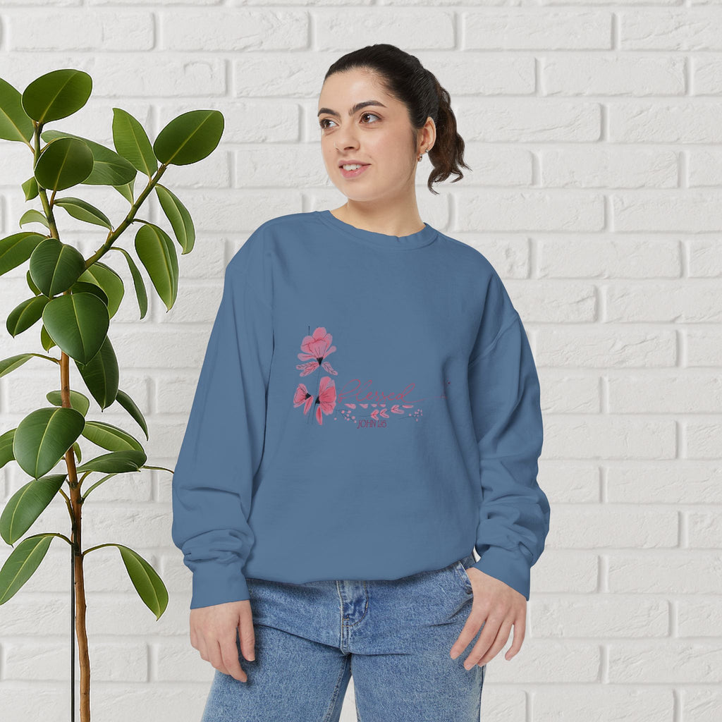 “Blessed” John 1:16 Sweatshirt – Grace in Every Thread