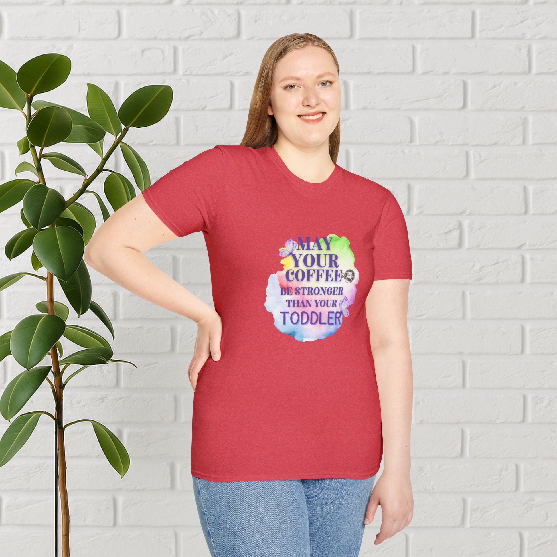 May Your Coffee Be Stronger – Watercolor Toddler Mom Tee