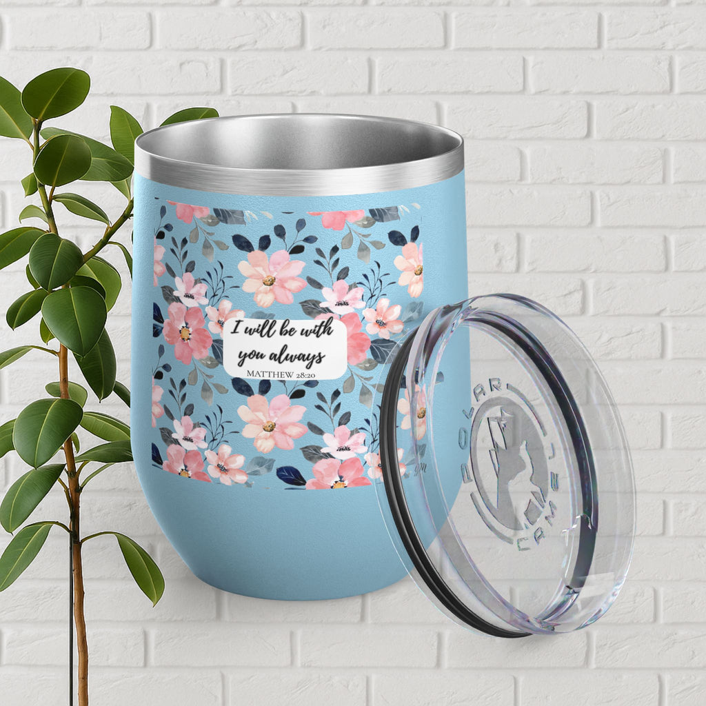 “Faith in Bloom” Mini Tumbler – Matthew 28:20 Scripture Cup