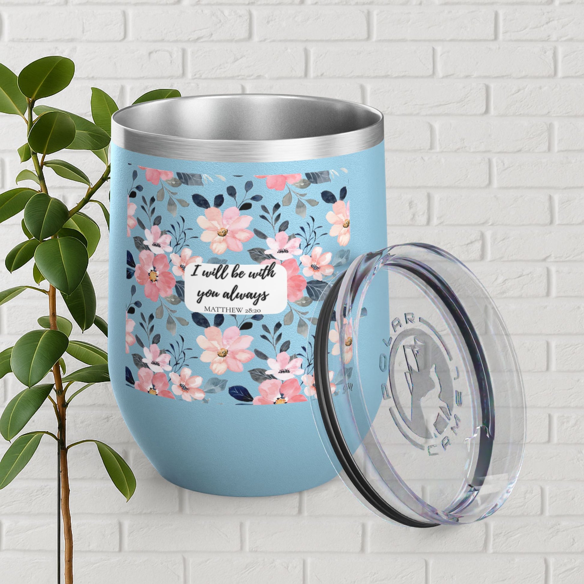 “Faith in Bloom” Mini Tumbler – Matthew 28:20 Scripture Cup