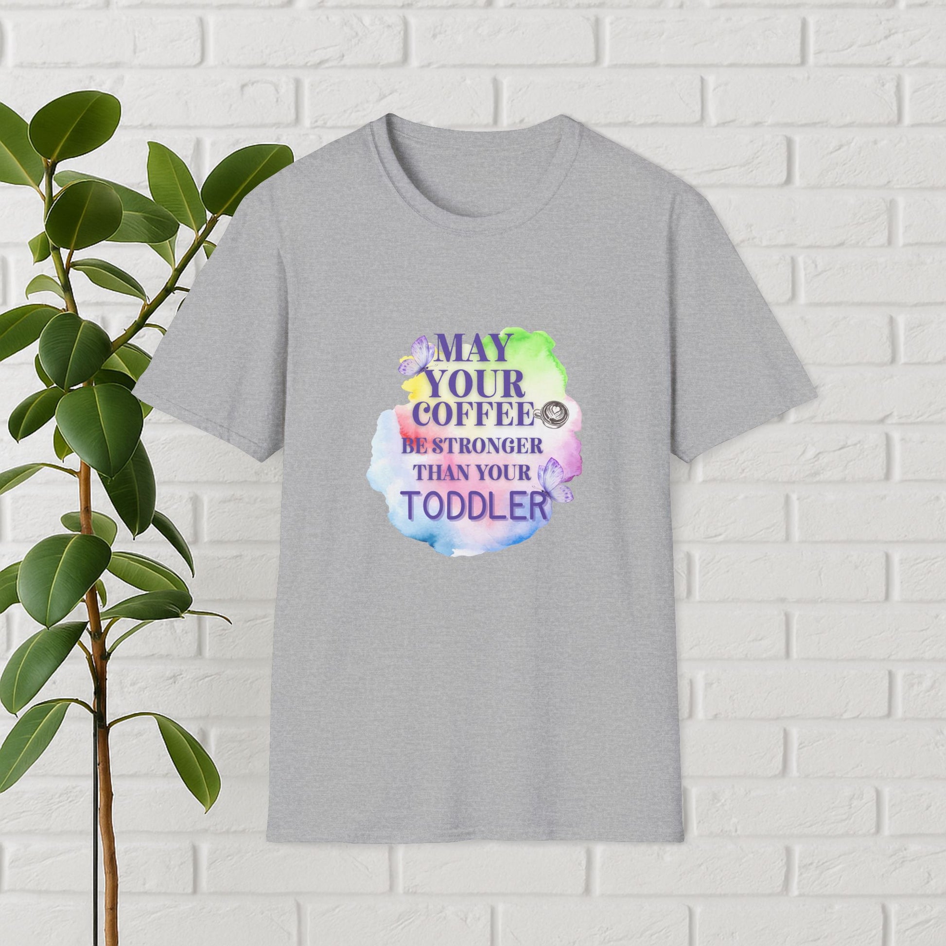 May Your Coffee Be Stronger – Watercolor Toddler Mom Tee