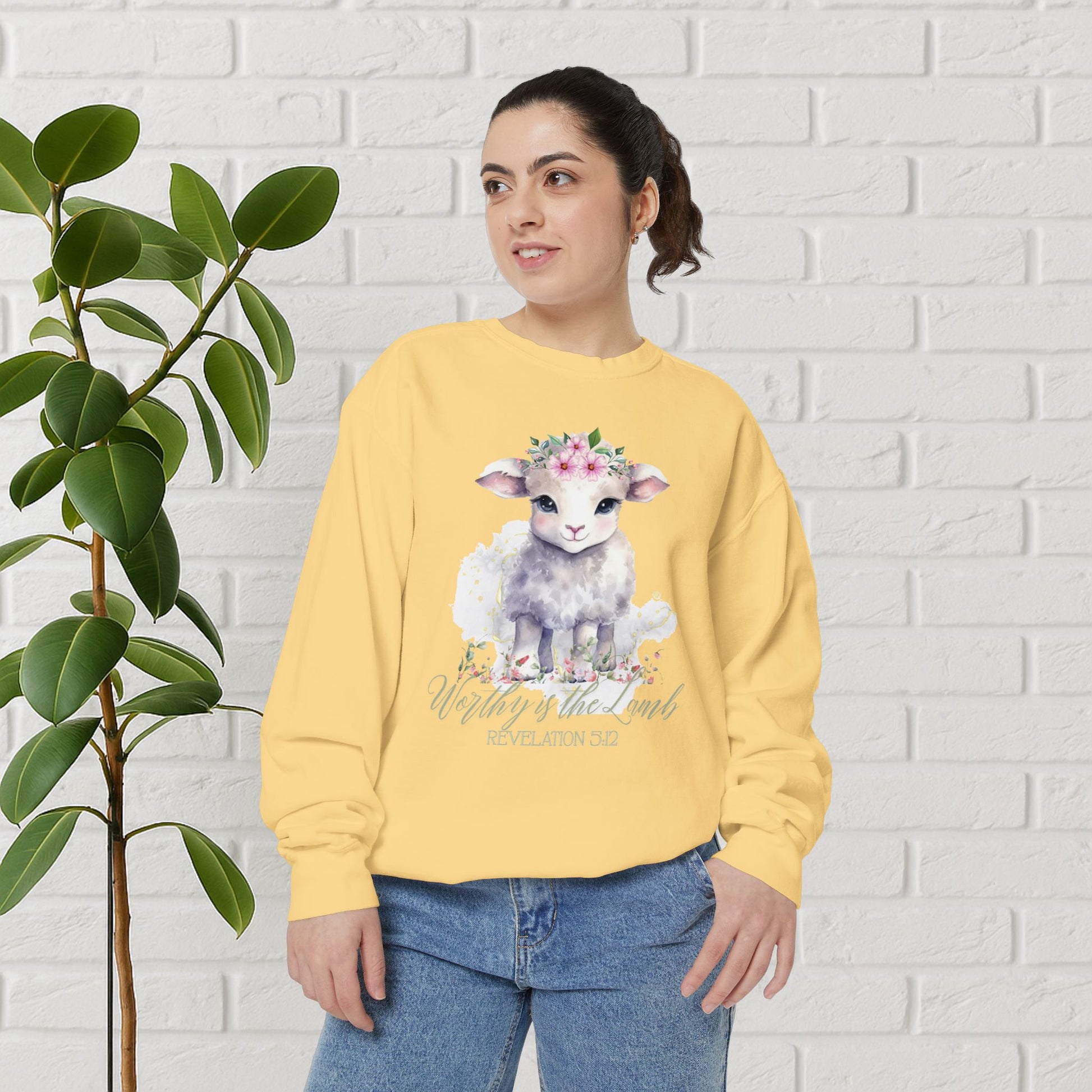 “Worthy Is the Lamb” Revelation 5:12 Christian Sweatshirt