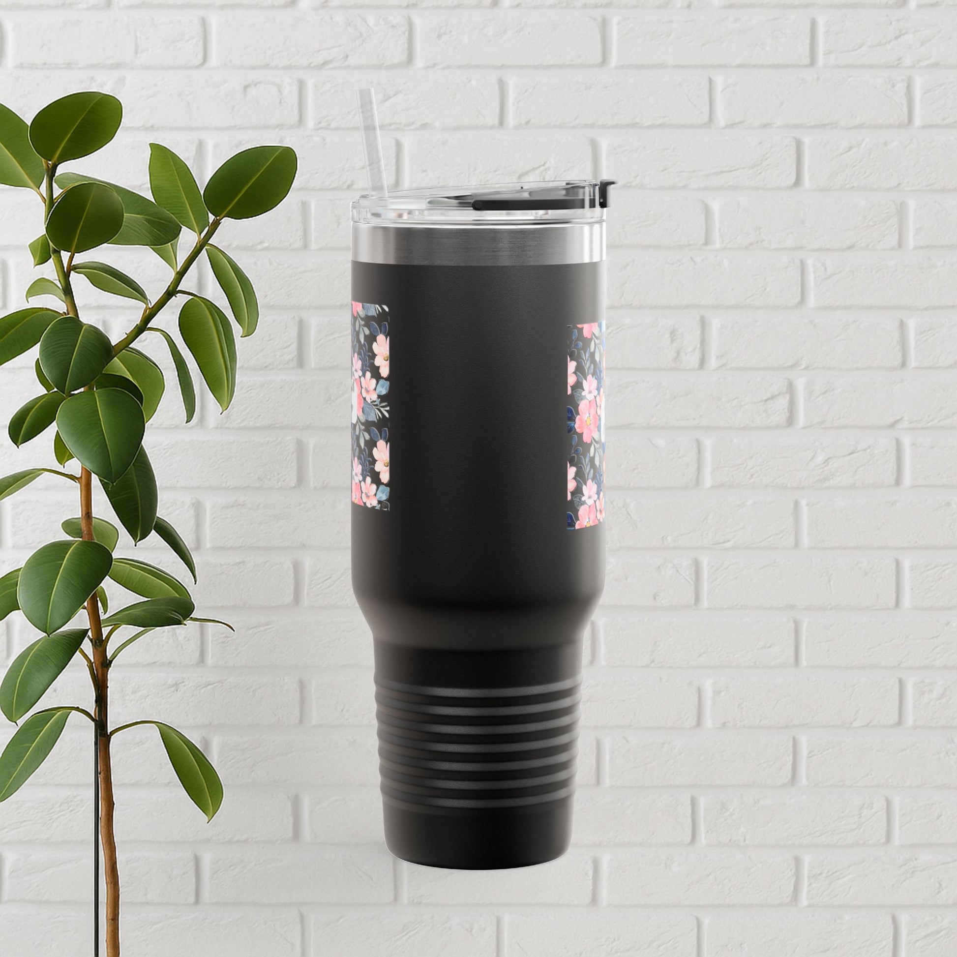 “Faith in Bloom” Floral Scripture Tumbler – Matthew 28:20