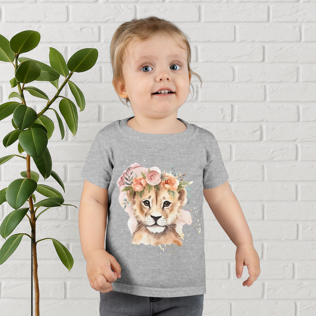 Little Wildflower – Floral Lion Cub Baby Tee (Gracefully Baby Edition)