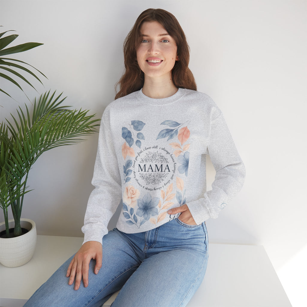 Crowned in Grace: Floral Faith Mama Sweatshirt