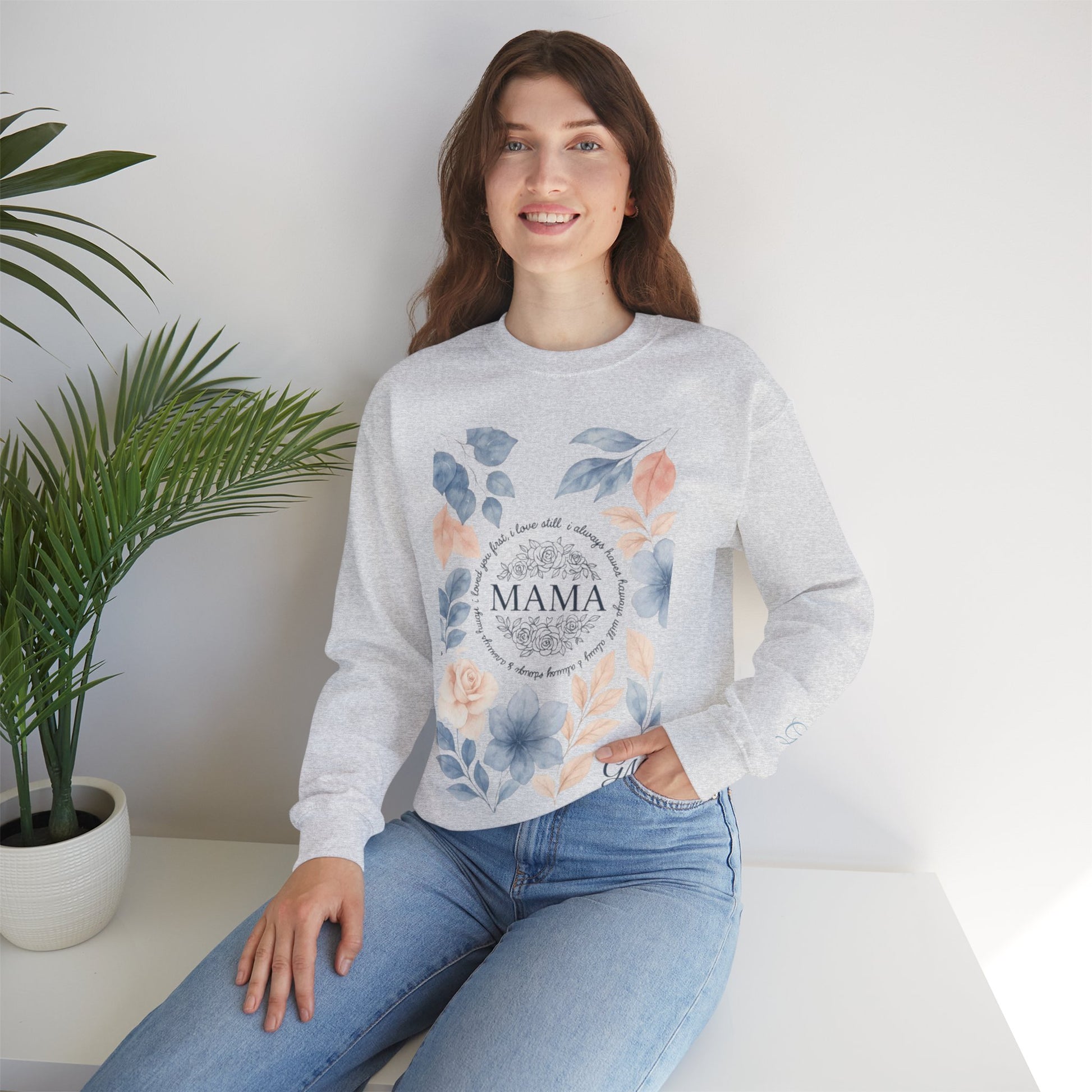 Crowned in Grace: Floral Faith Mama Sweatshirt