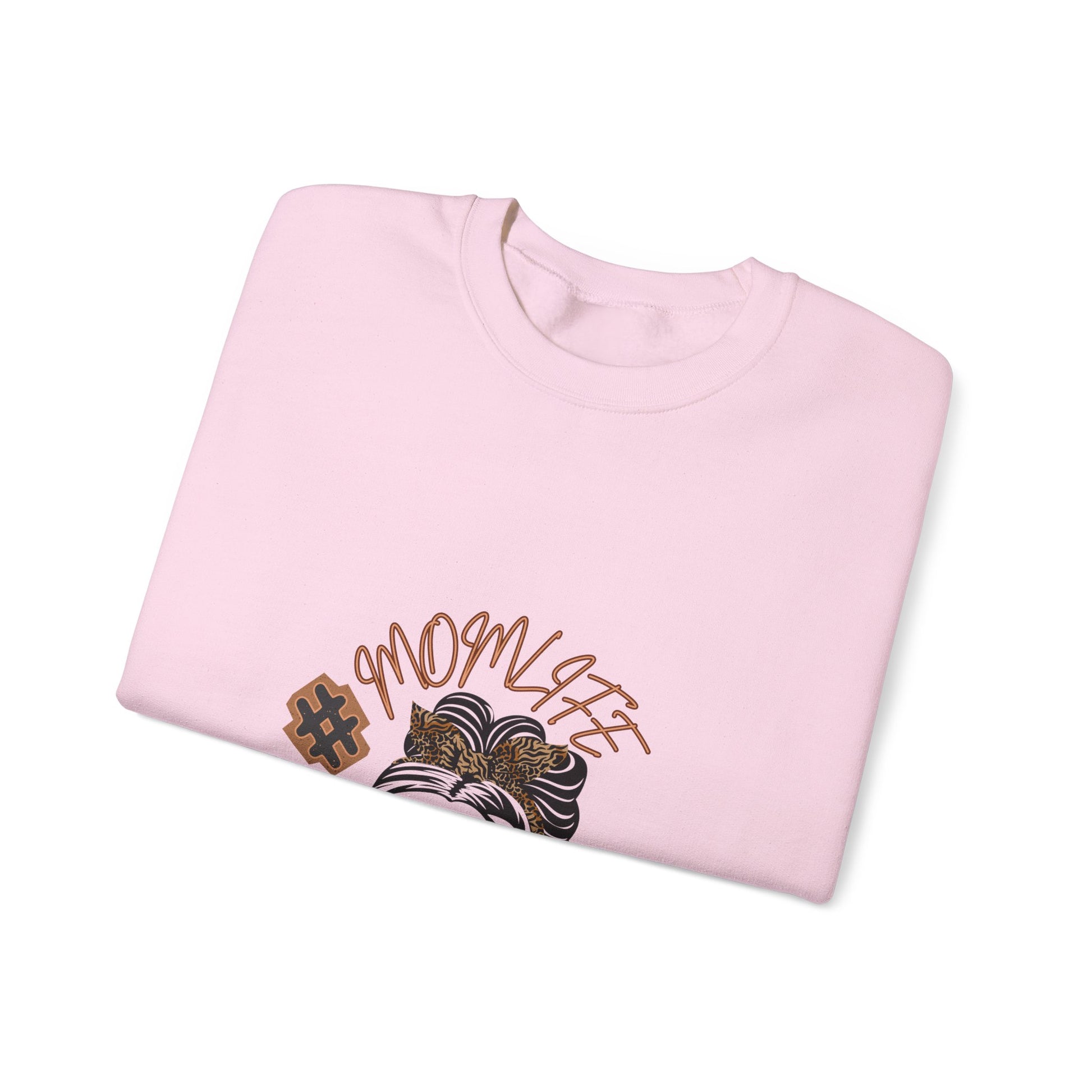 #MomLife Leopard Print Graphic Sweatshirt – Fierce & Cozy Edition
