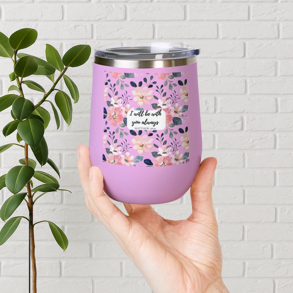 “Faith in Bloom” Mini Tumbler – Matthew 28:20 Scripture Cup