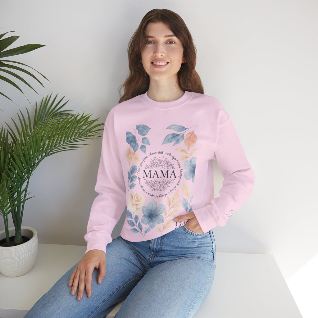 Crowned in Grace: Floral Faith Mama Sweatshirt