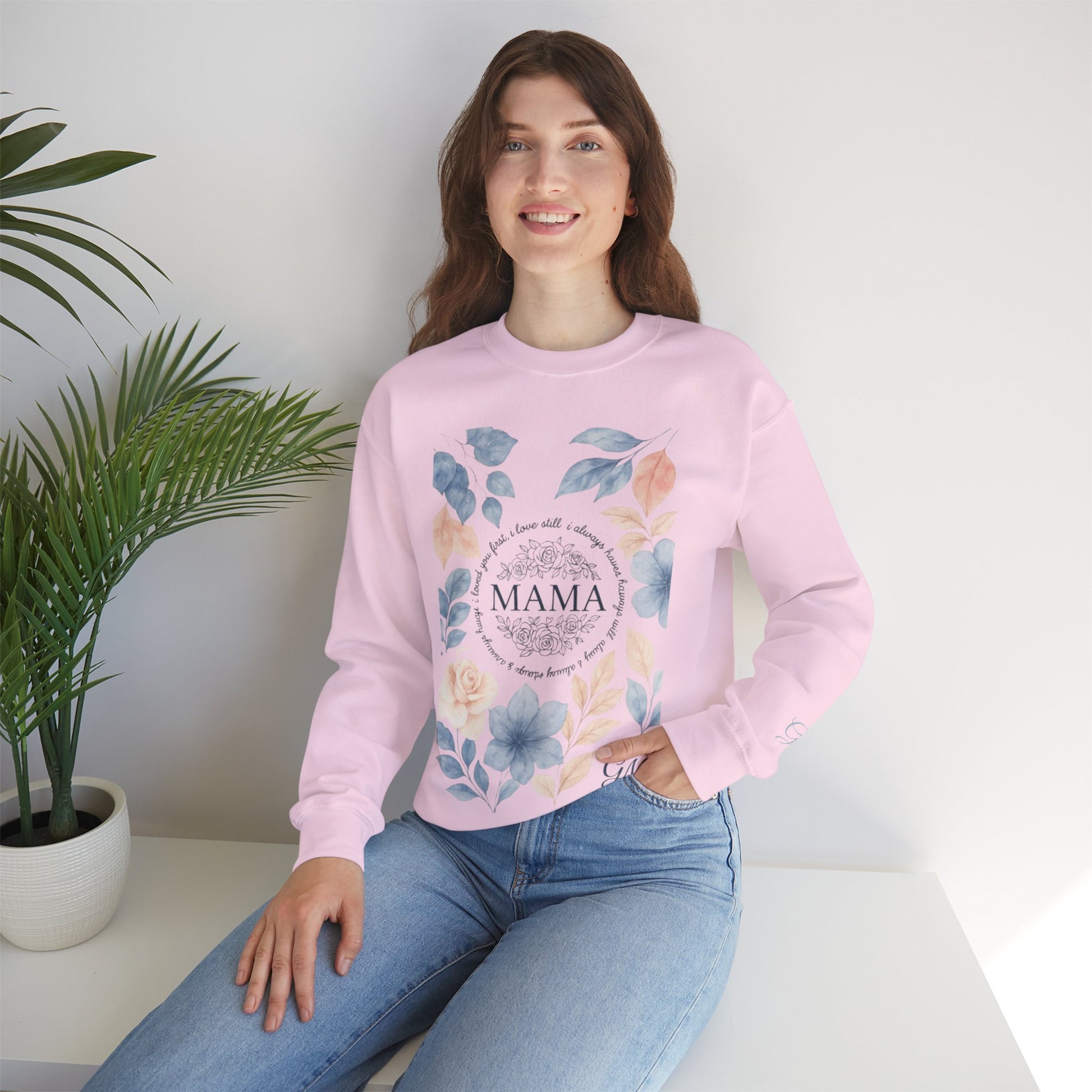 Crowned in Grace: Floral Faith Mama Sweatshirt