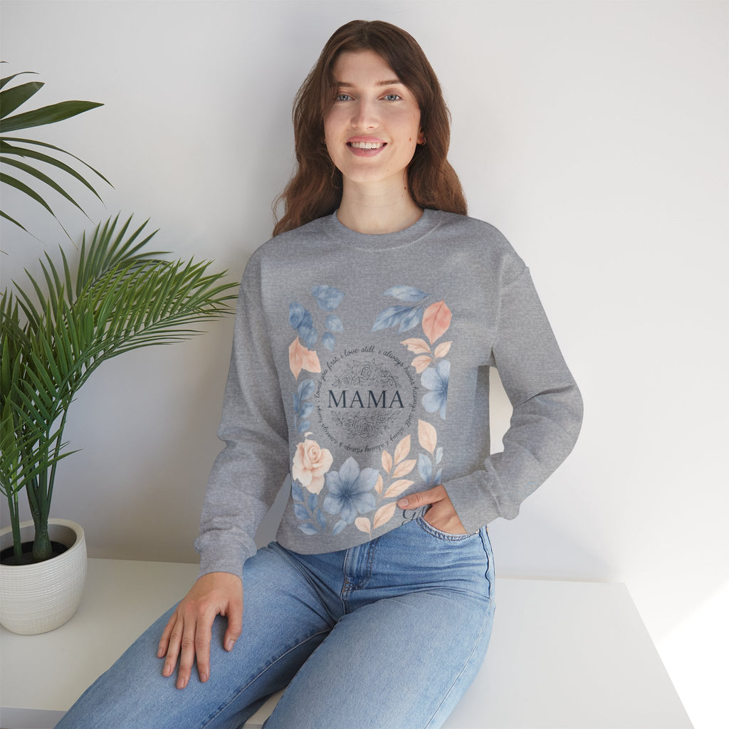 Crowned in Grace: Floral Faith Mama Sweatshirt