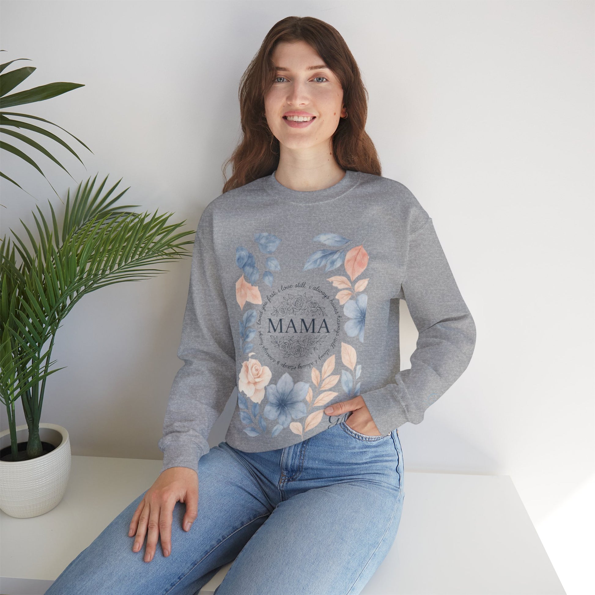 Crowned in Grace: Floral Faith Mama Sweatshirt