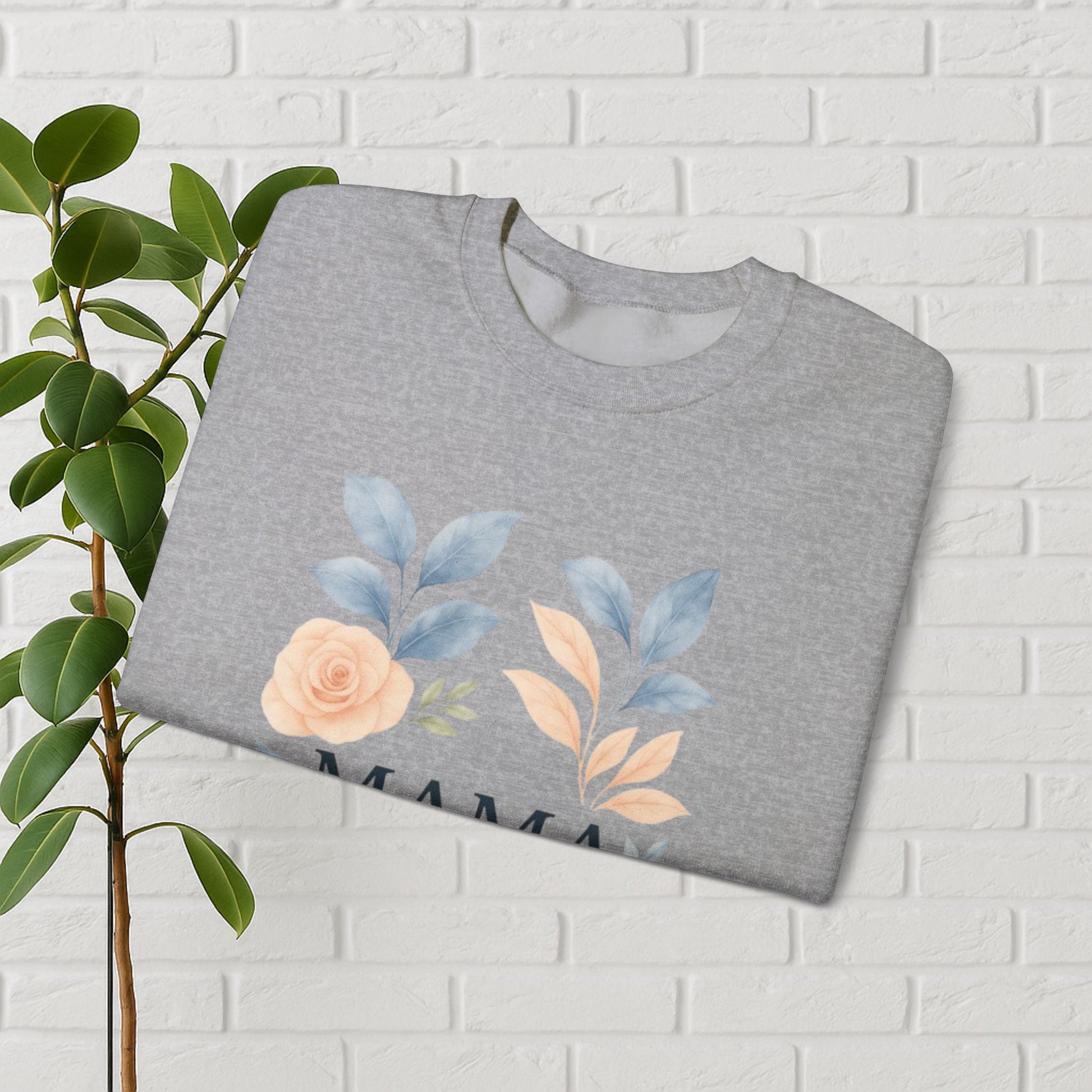 Gracefully Mama Floral Wreath Sweatshirt – Soft Neutrals