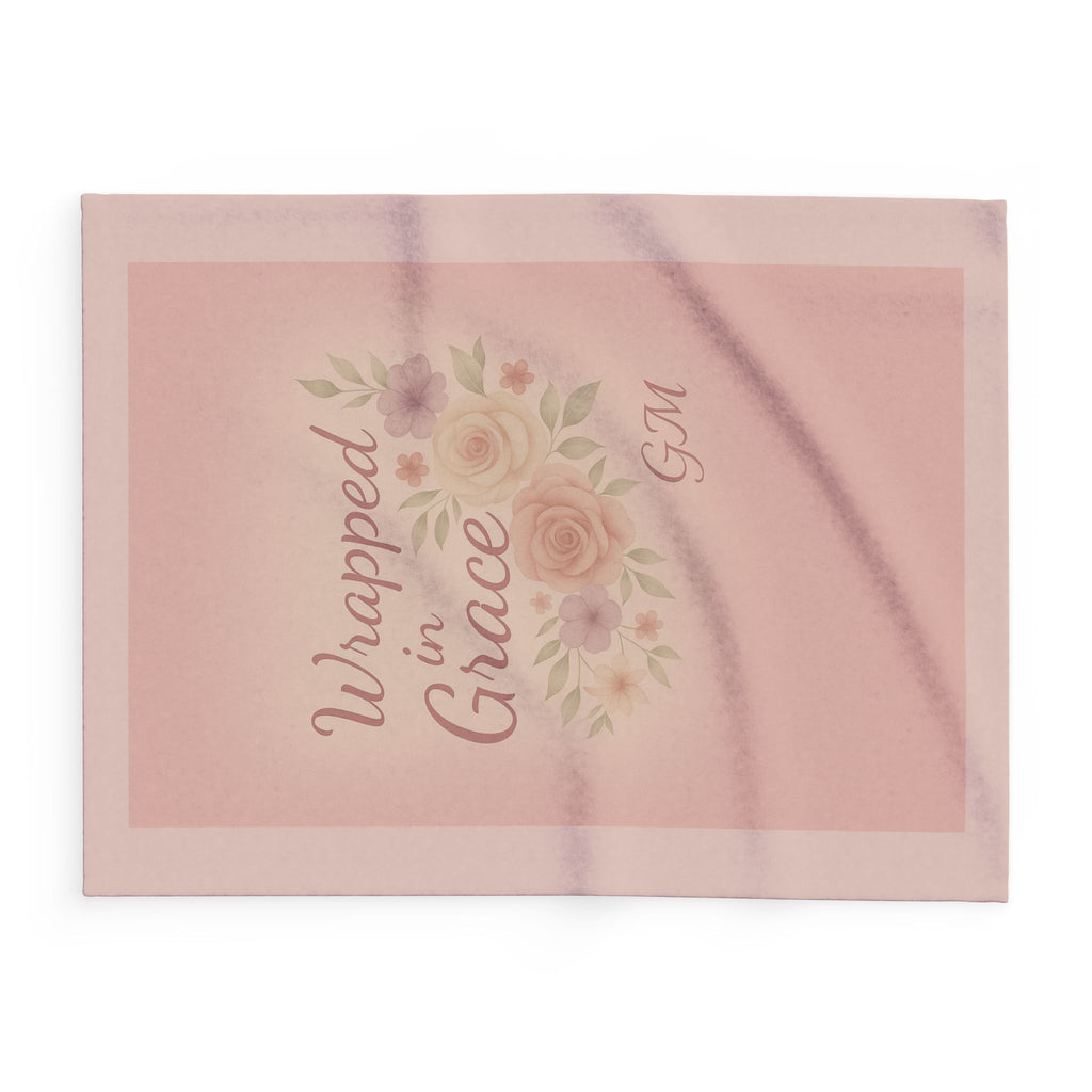 ✨ Wrapped in Grace – Winter Fleece Blanket