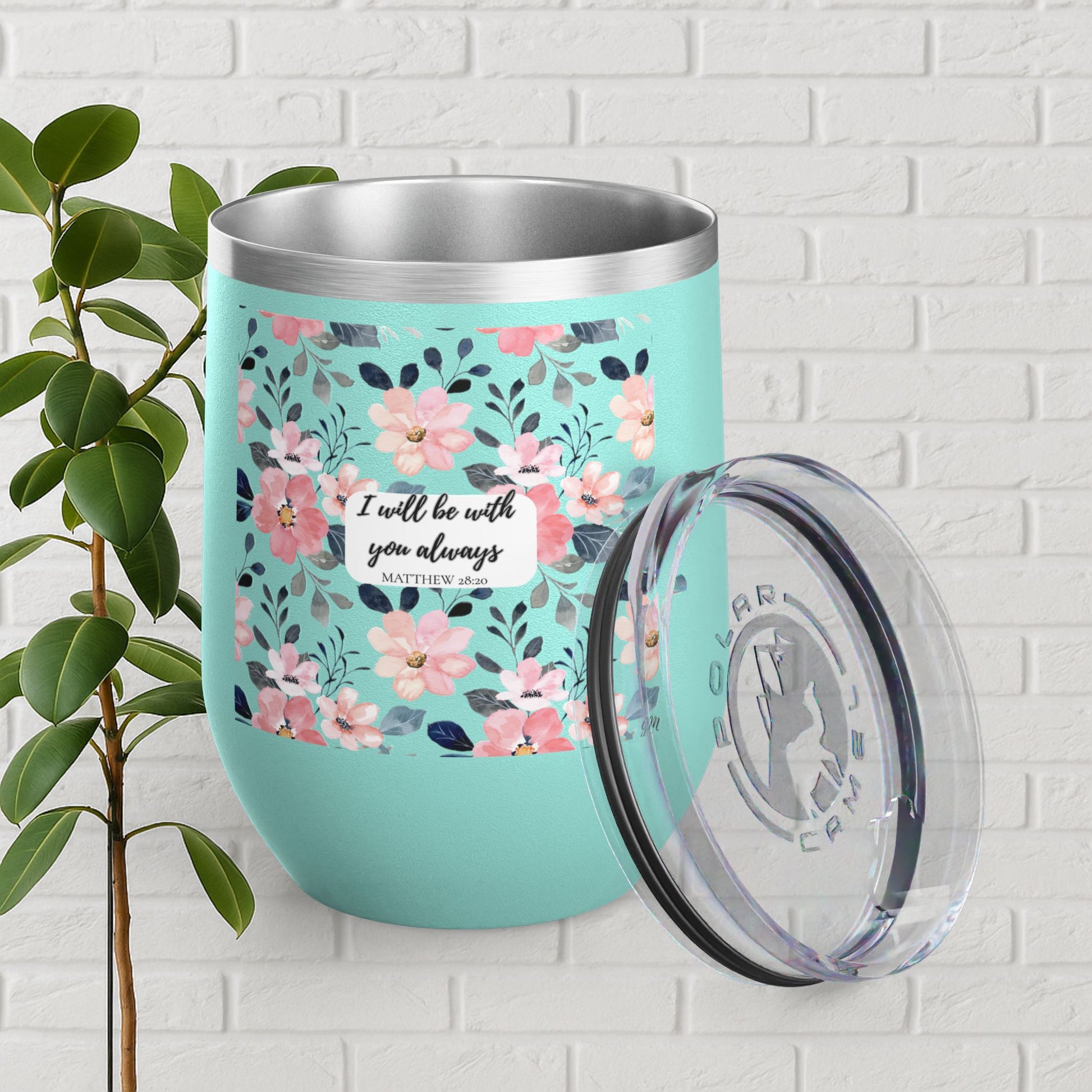 “Faith in Bloom” Mini Tumbler – Matthew 28:20 Scripture Cup