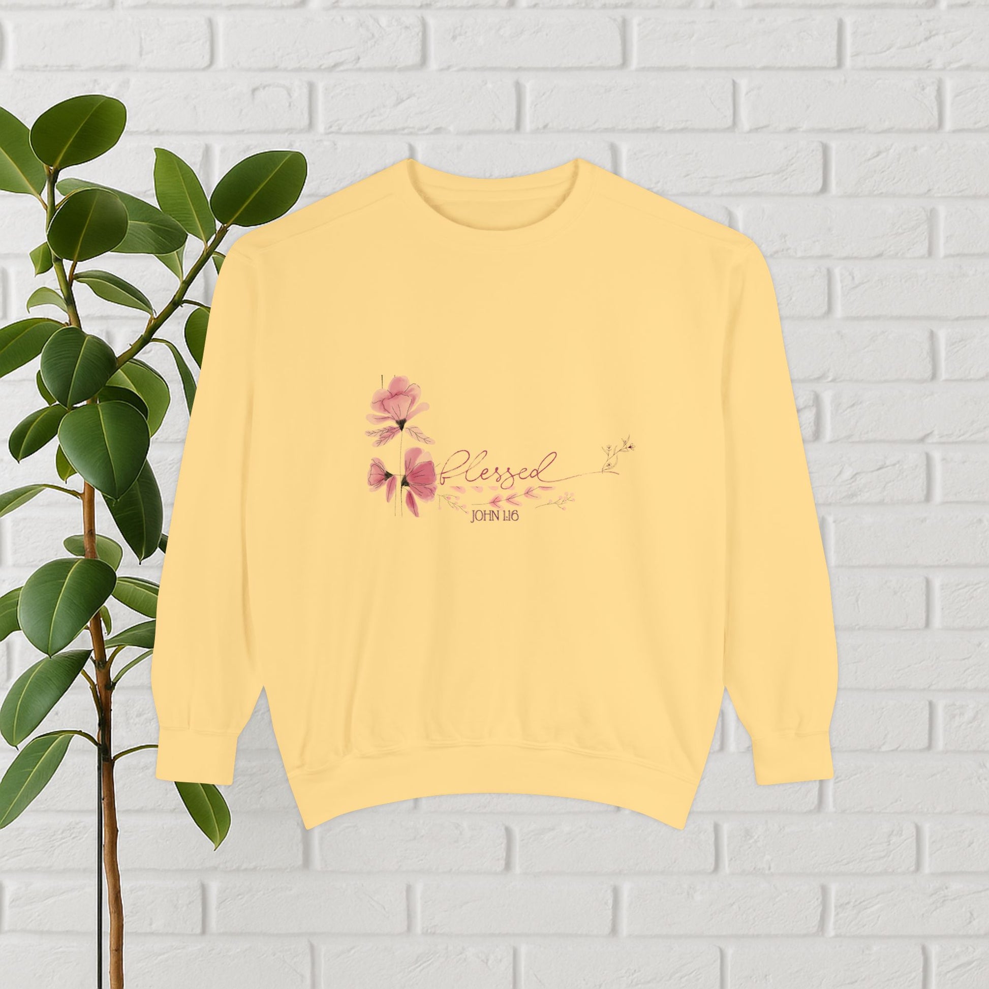 “Blessed” John 1:16 Sweatshirt – Grace in Every Thread