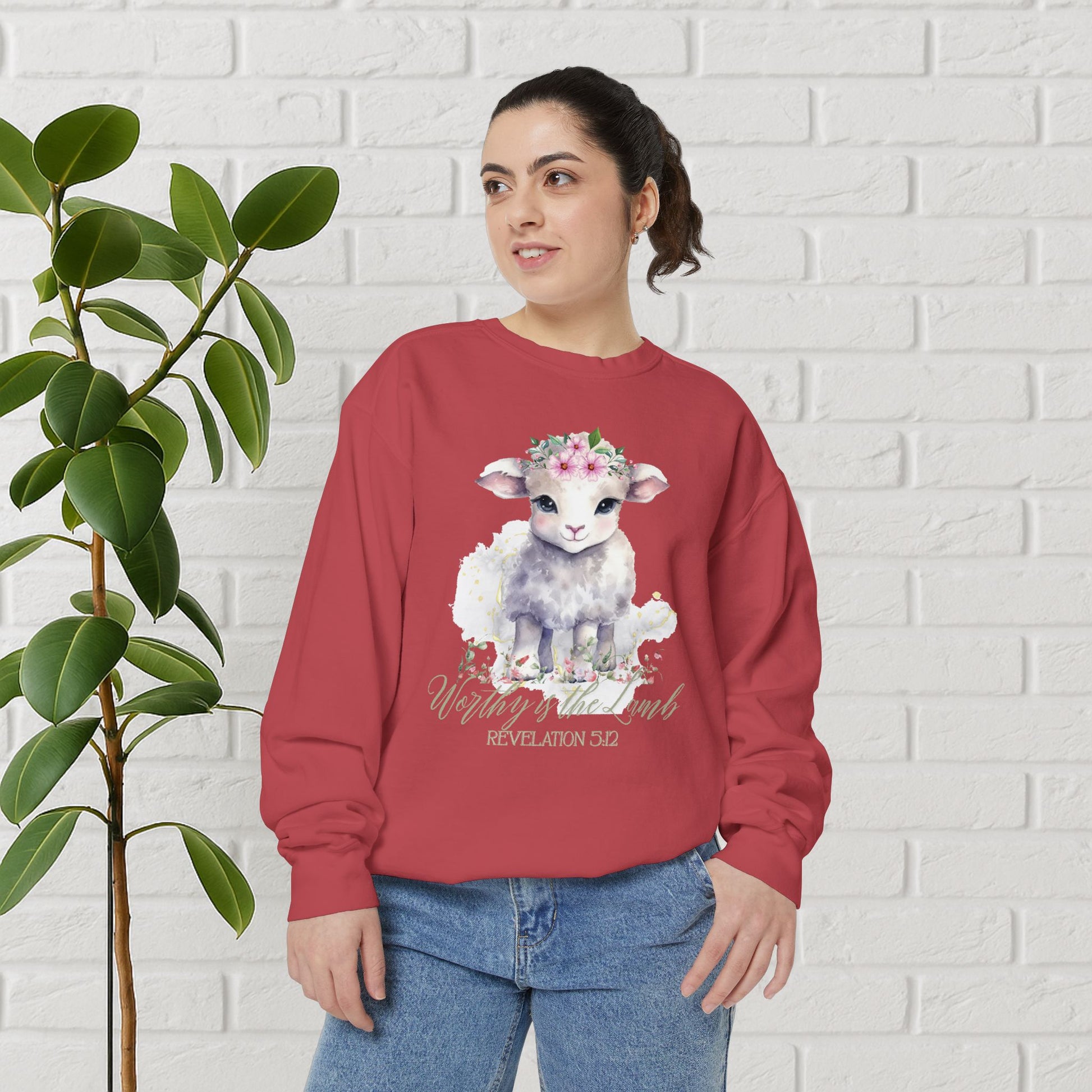 “Worthy Is the Lamb” Revelation 5:12 Christian Sweatshirt