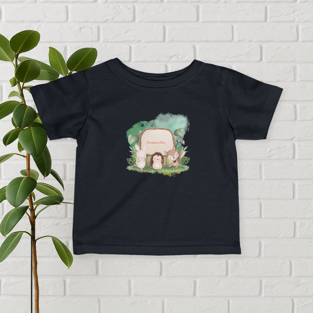 “Forest Friends Welcome” Baby Tee – Gracefully Baby Exclusive