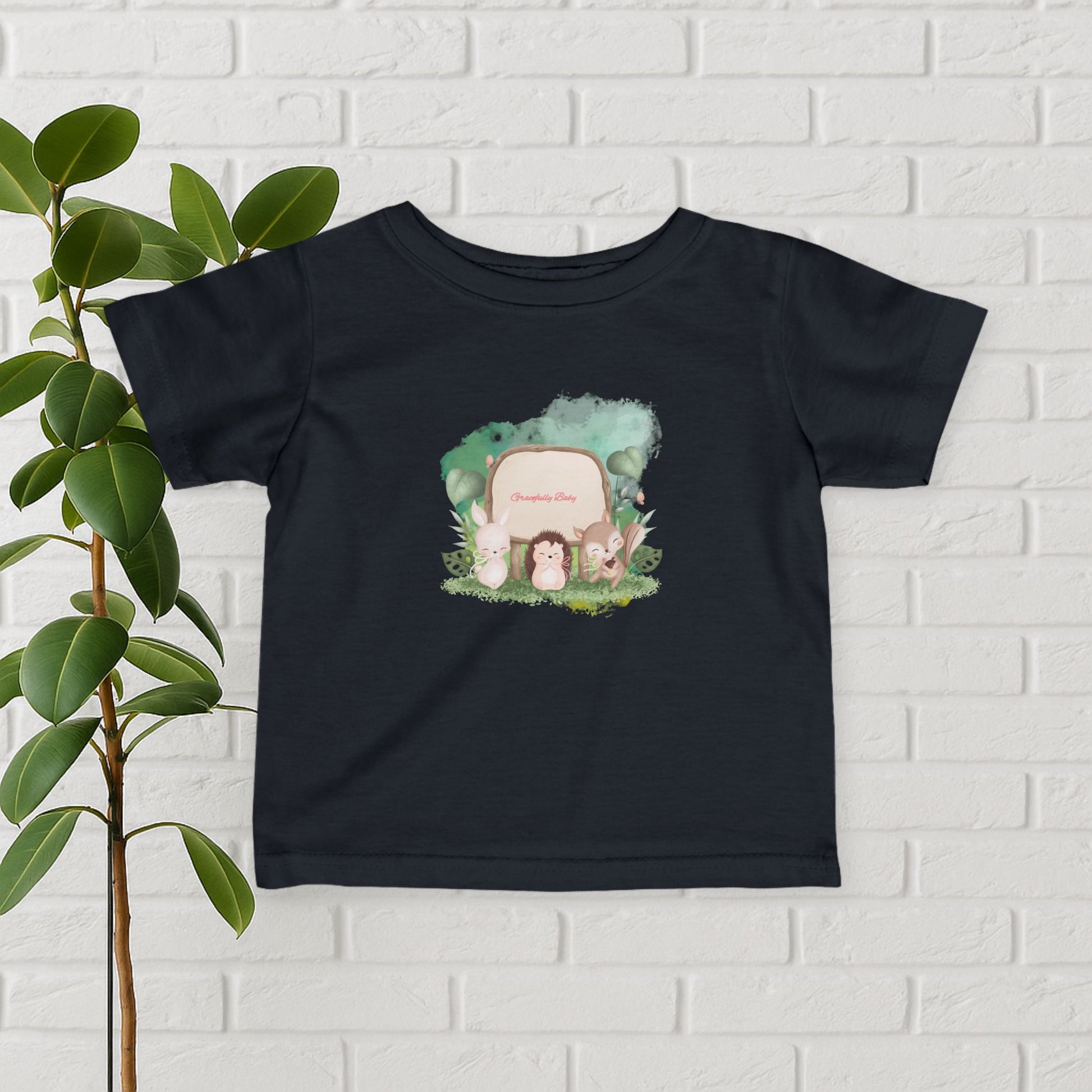 “Forest Friends Welcome” Baby Tee – Gracefully Baby Exclusive