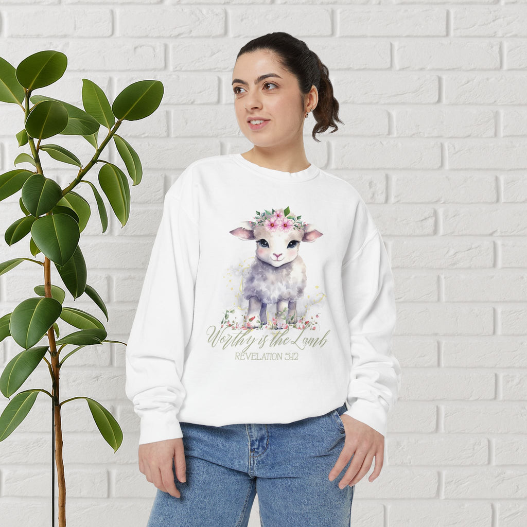 “Worthy Is the Lamb” Revelation 5:12 Christian Sweatshirt