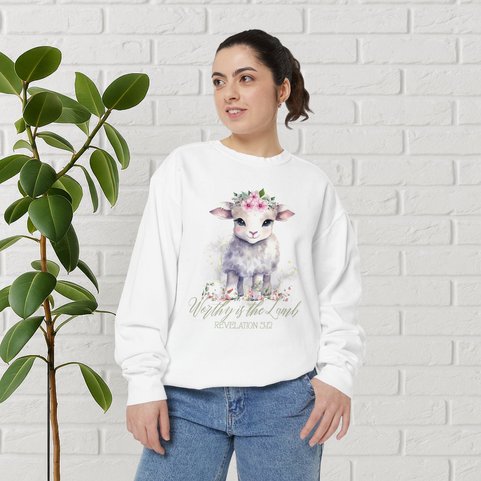 “Worthy Is the Lamb” Revelation 5:12 Christian Sweatshirt