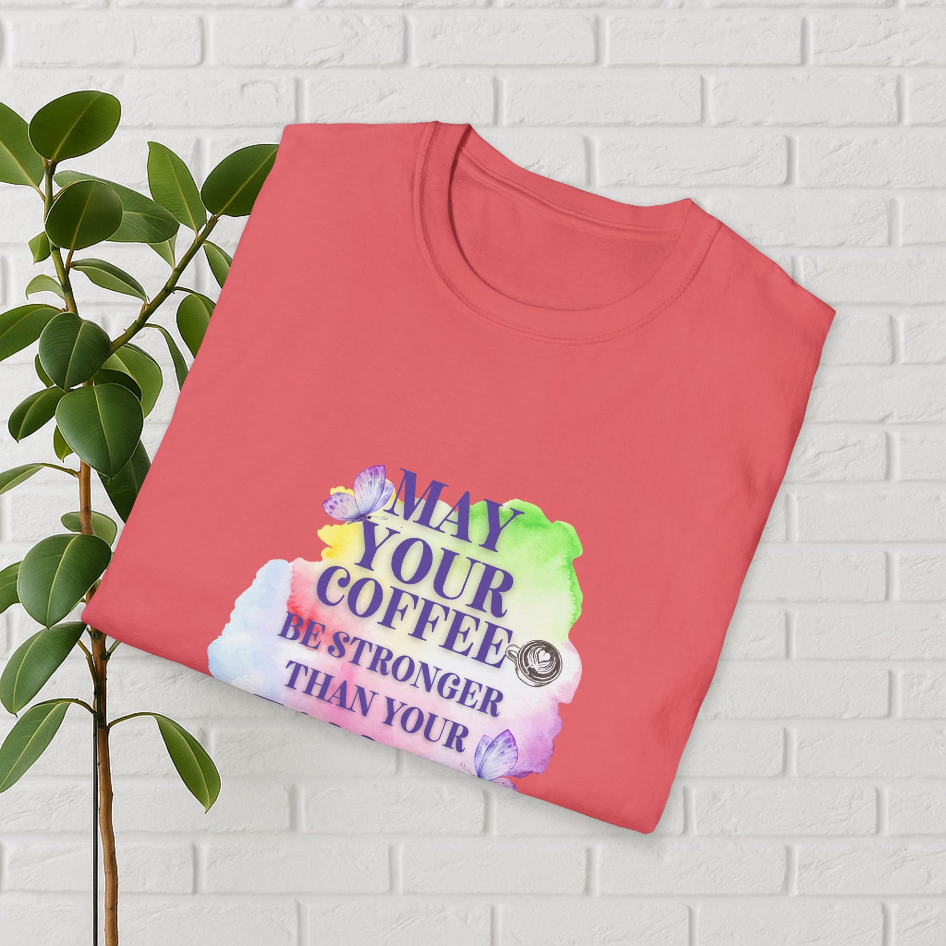 May Your Coffee Be Stronger – Watercolor Toddler Mom Tee