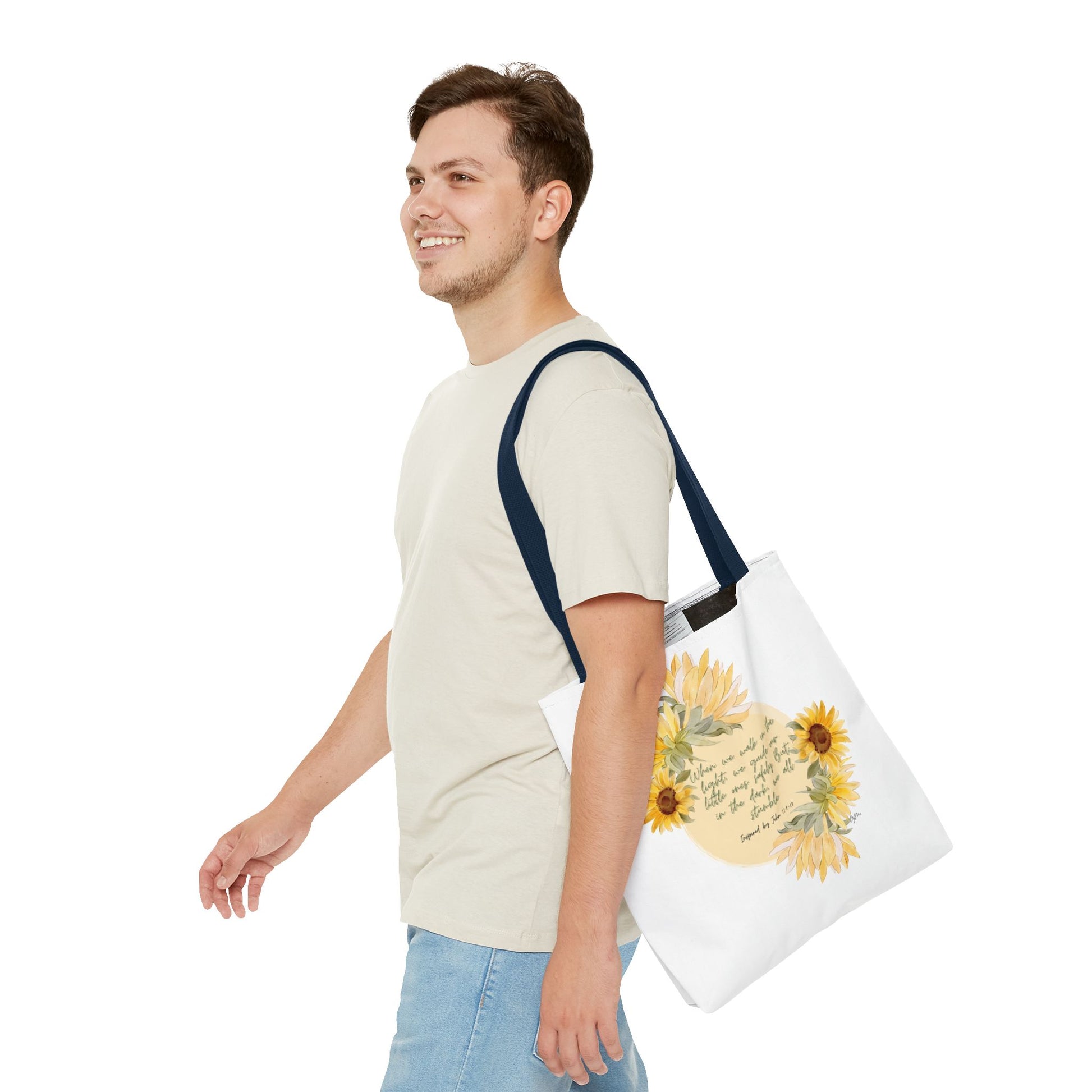 “Walk in the Light” Sunflower Faith Tote